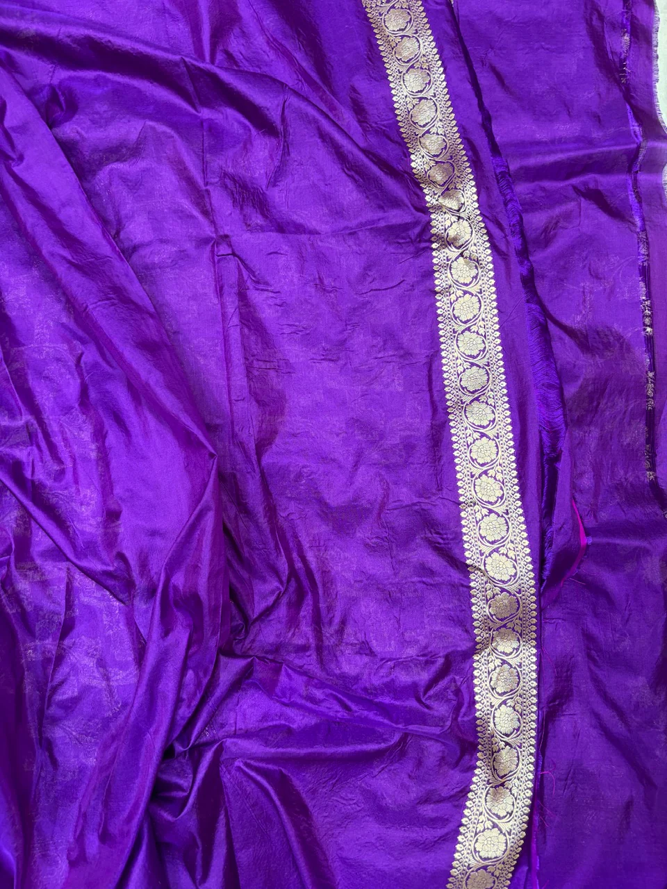 Banarasi Pure Katan Silk Saree | Pure Silk | Cutwork Technique | Banarasi Katan Silk Saree - Image 4