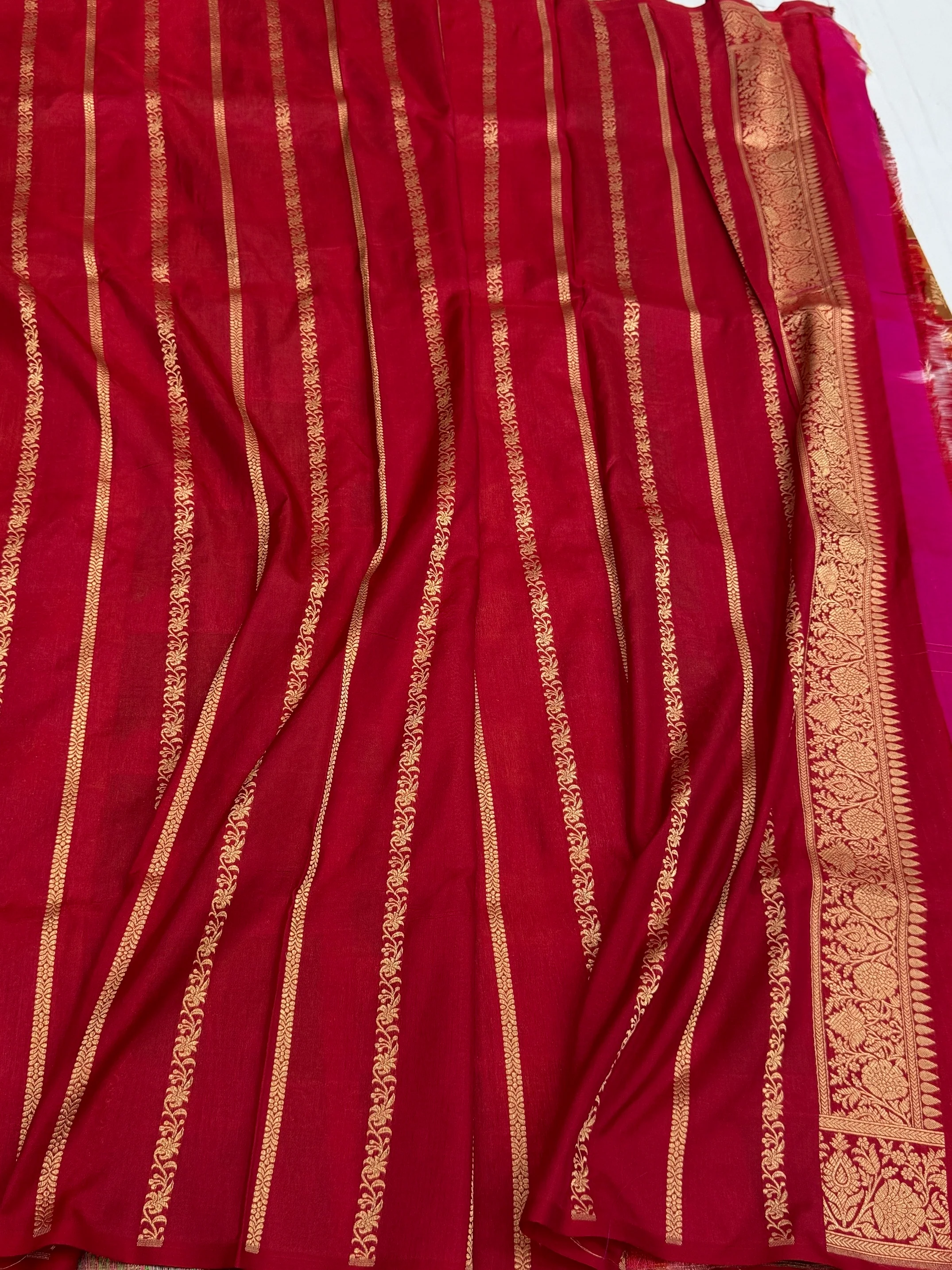 Multicolour Banarasi Pure Silk Saree – Cutwork Weave in 100% Pure Katan Silk - Image 10