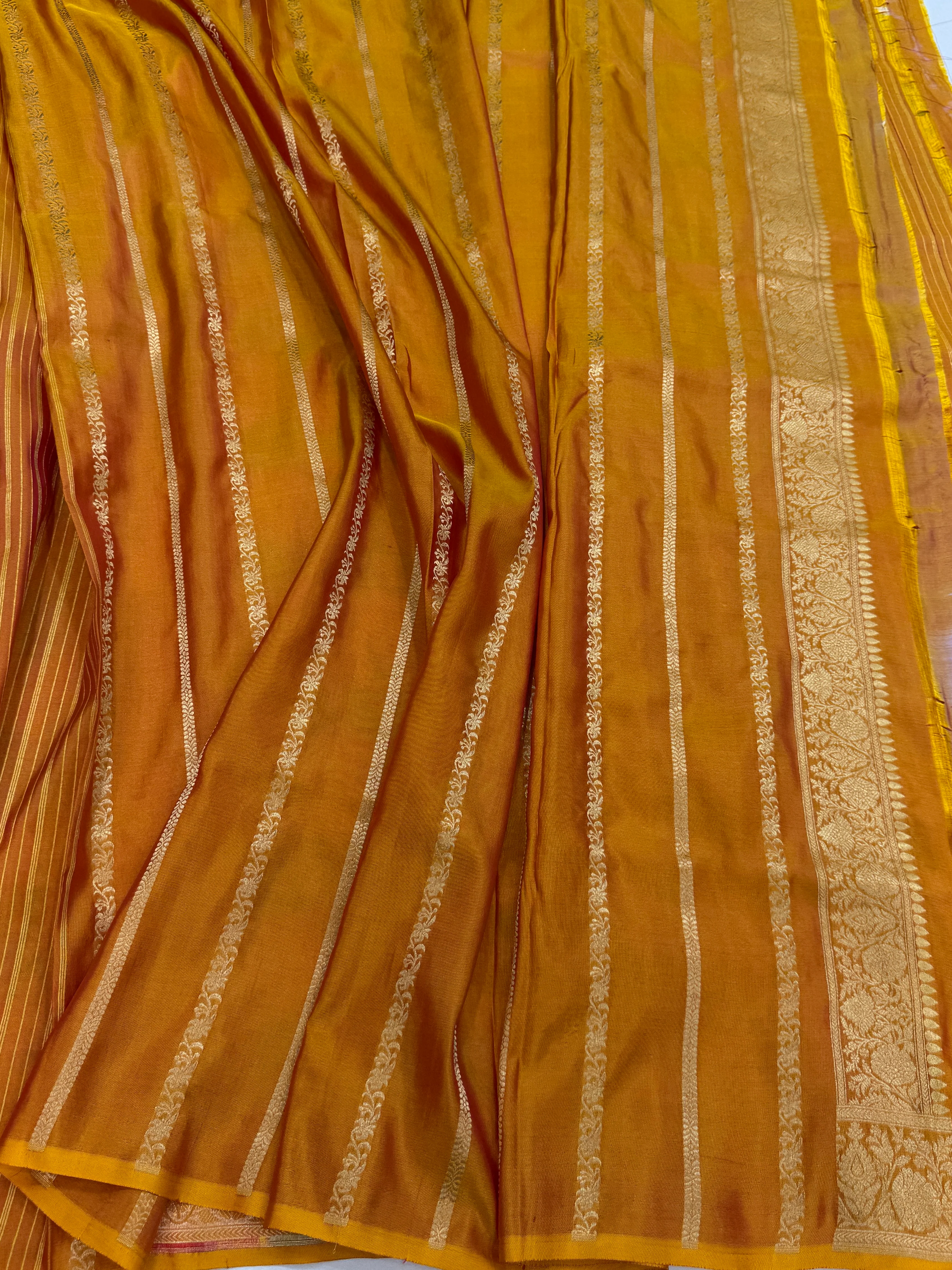 Multicolour Banarasi Pure Silk Saree – Cutwork Weave in 100% Pure Katan Silk - Image 2