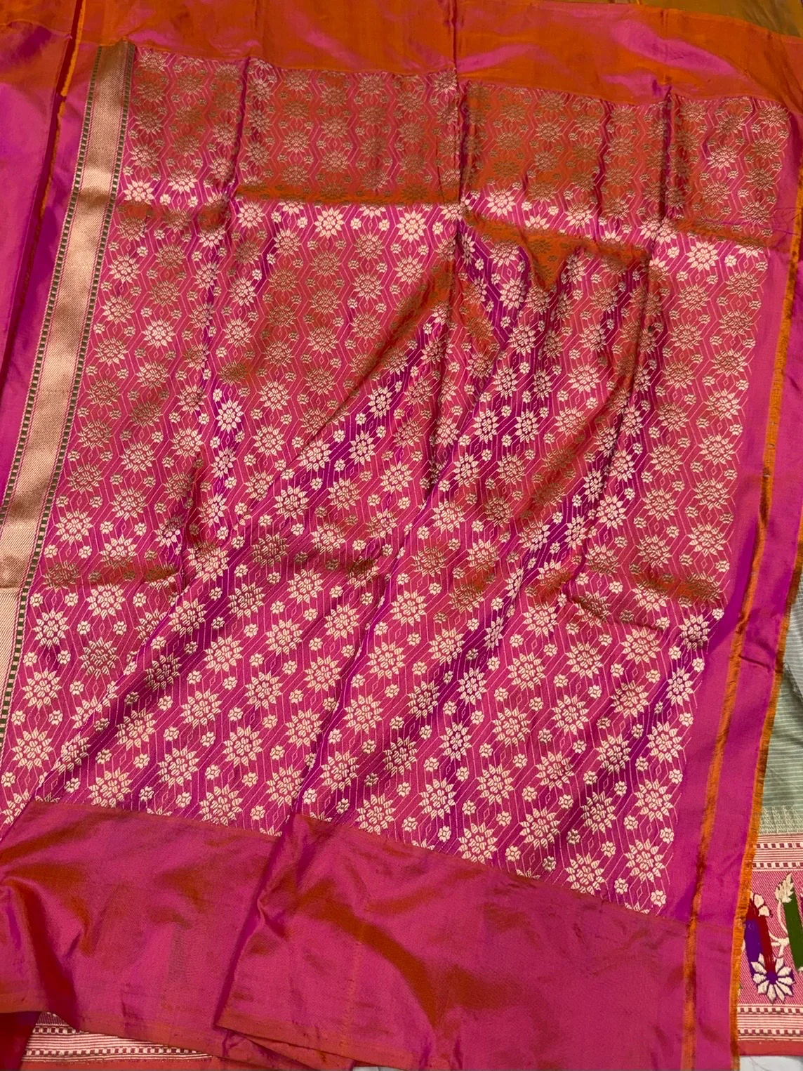 Pista Green Handwoven Pure Banarasi Ektara Silk Saree - Image 2