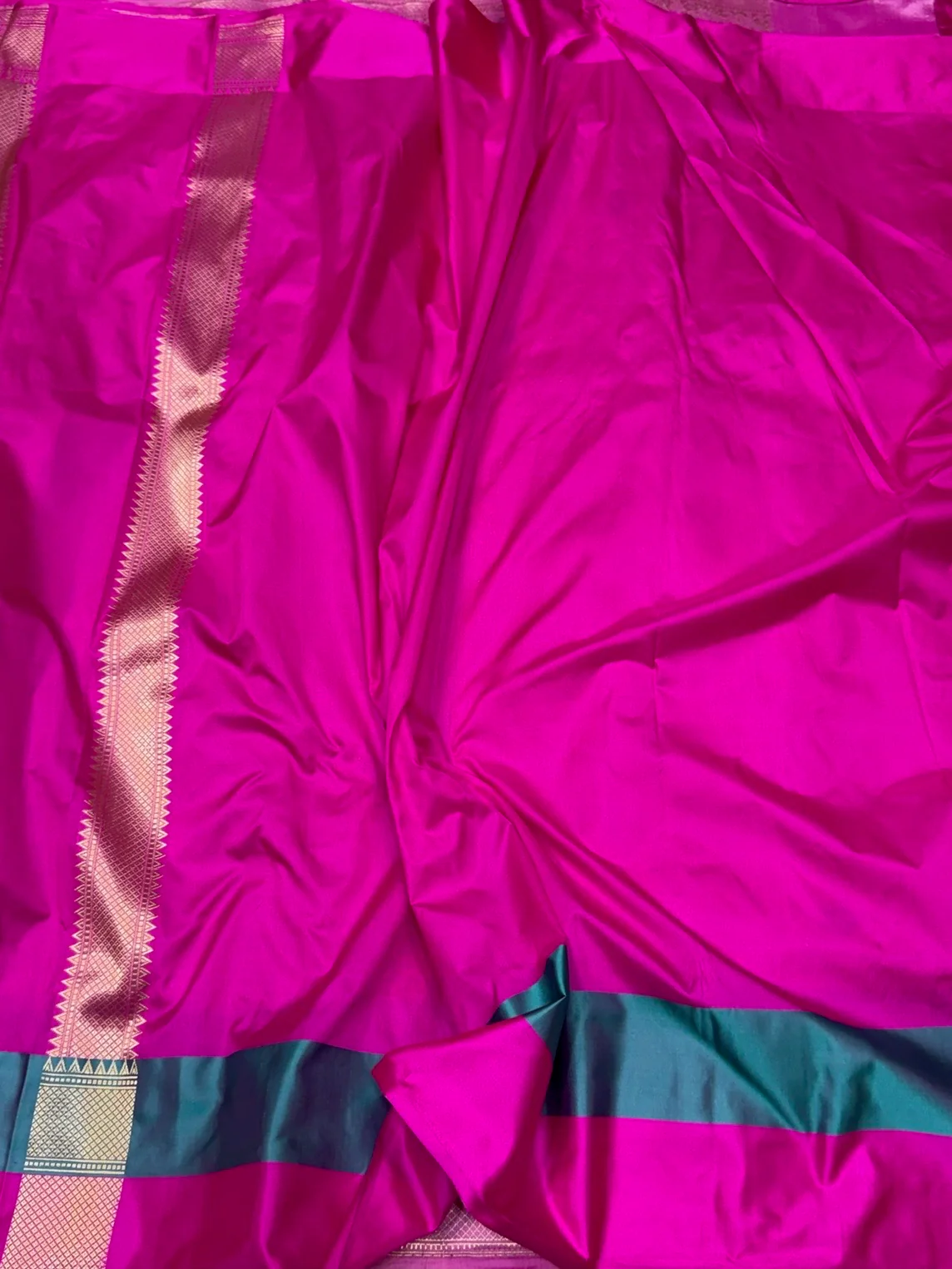 Baby Pink Handwoven Banarasi Pure Silk Brocade Saree - Image 2