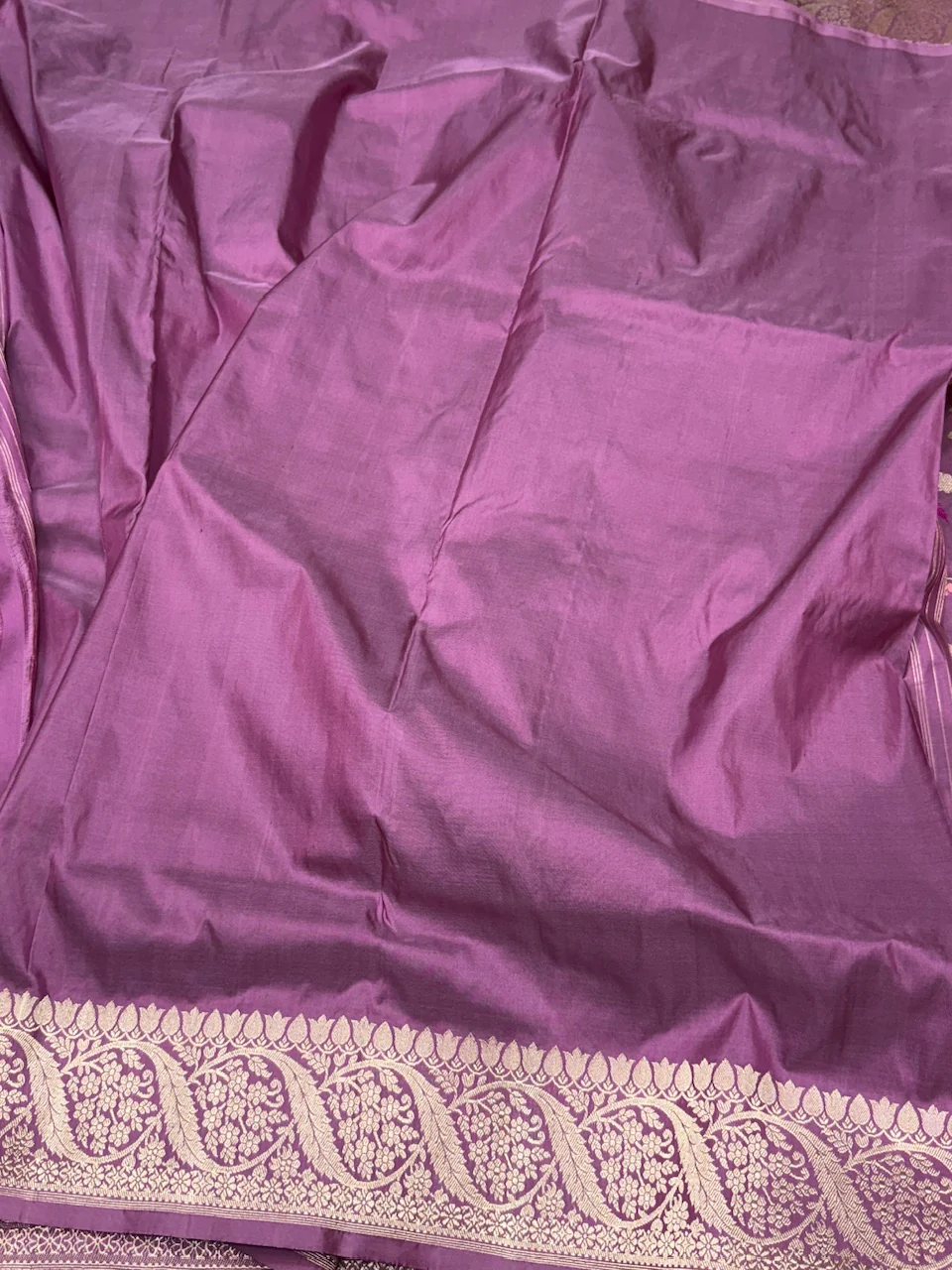 Gajiri Pink Handwoven Pure Banarasi Silk Saree | Pure Katan Silk | Kadwa Weave | HMR Handlooms - Image 3
