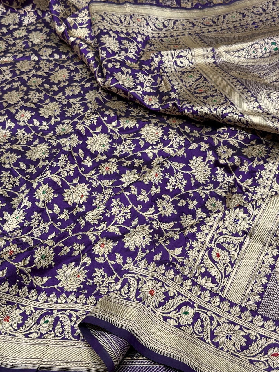 Purple Handwoven Banarasi Pure Silk Saree