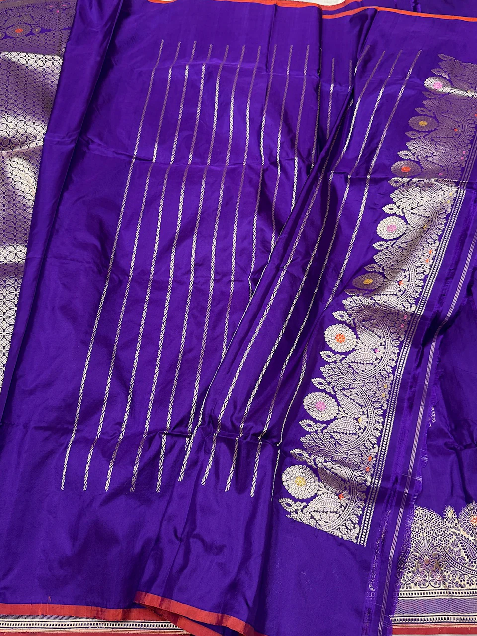 Red Handwoven Banarasi Pure Silk Saree - Image 6