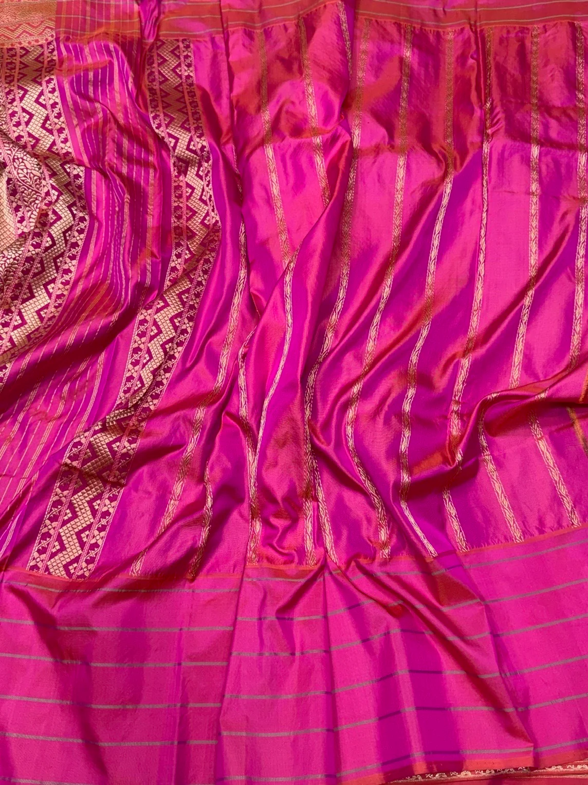 Sky Blue Pure Banarasi Katan Silk Saree – Handwoven Kadwa Booti - Image 2