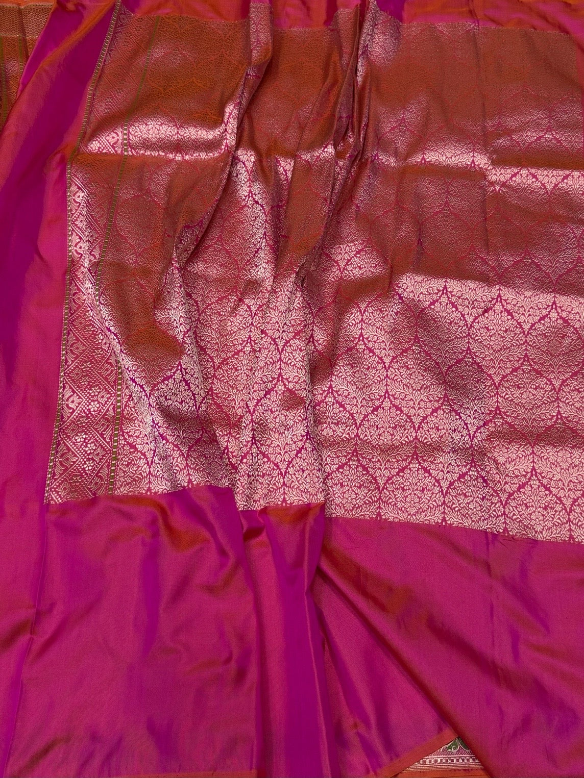 Mustard Yellow Handwoven Pure Banarasi Ektara Silk Saree – Luxury Kadwa Weave - Image 2