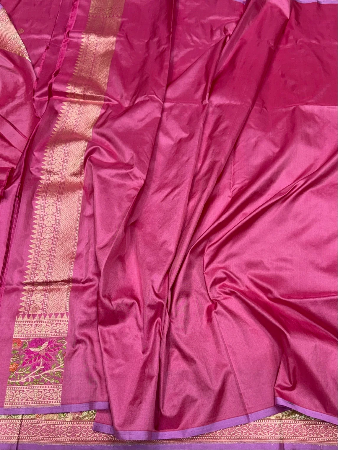 Gajiri Pink Handwoven Pure Banarasi Silk Saree - Image 2