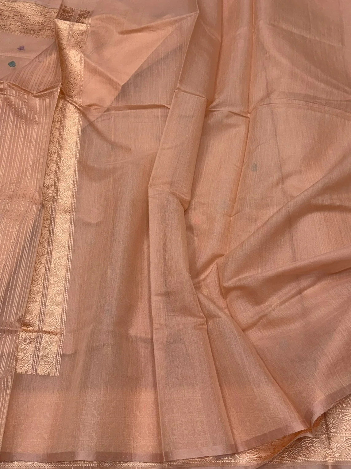 Handwoven Pure Banarasi Cotton Saree - Image 5