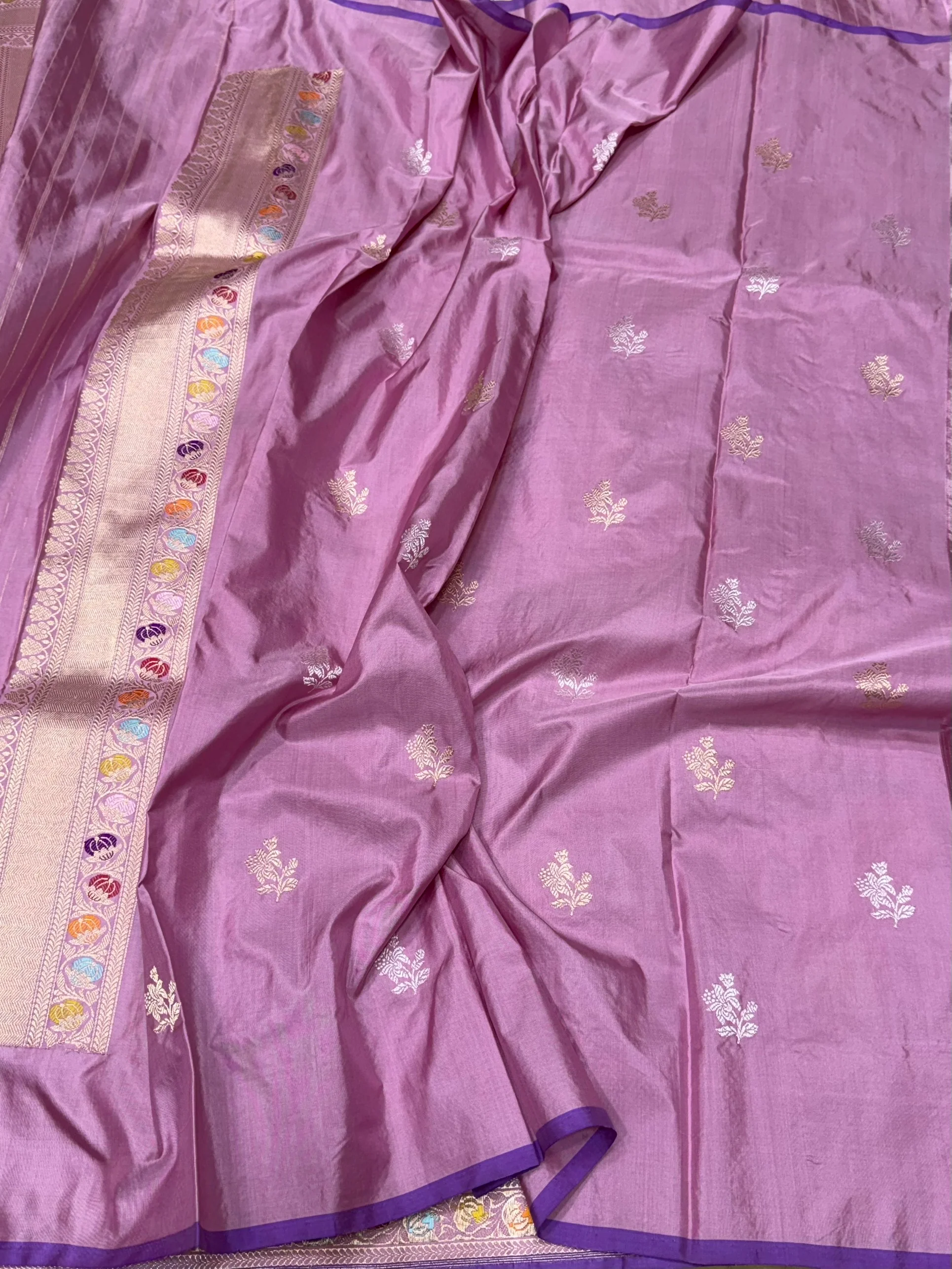 Gajiri Pink Handwoven Pure Banarasi Silk Saree – Kadwa Weave | Authentic Katan Mulberry Silk - Image 2