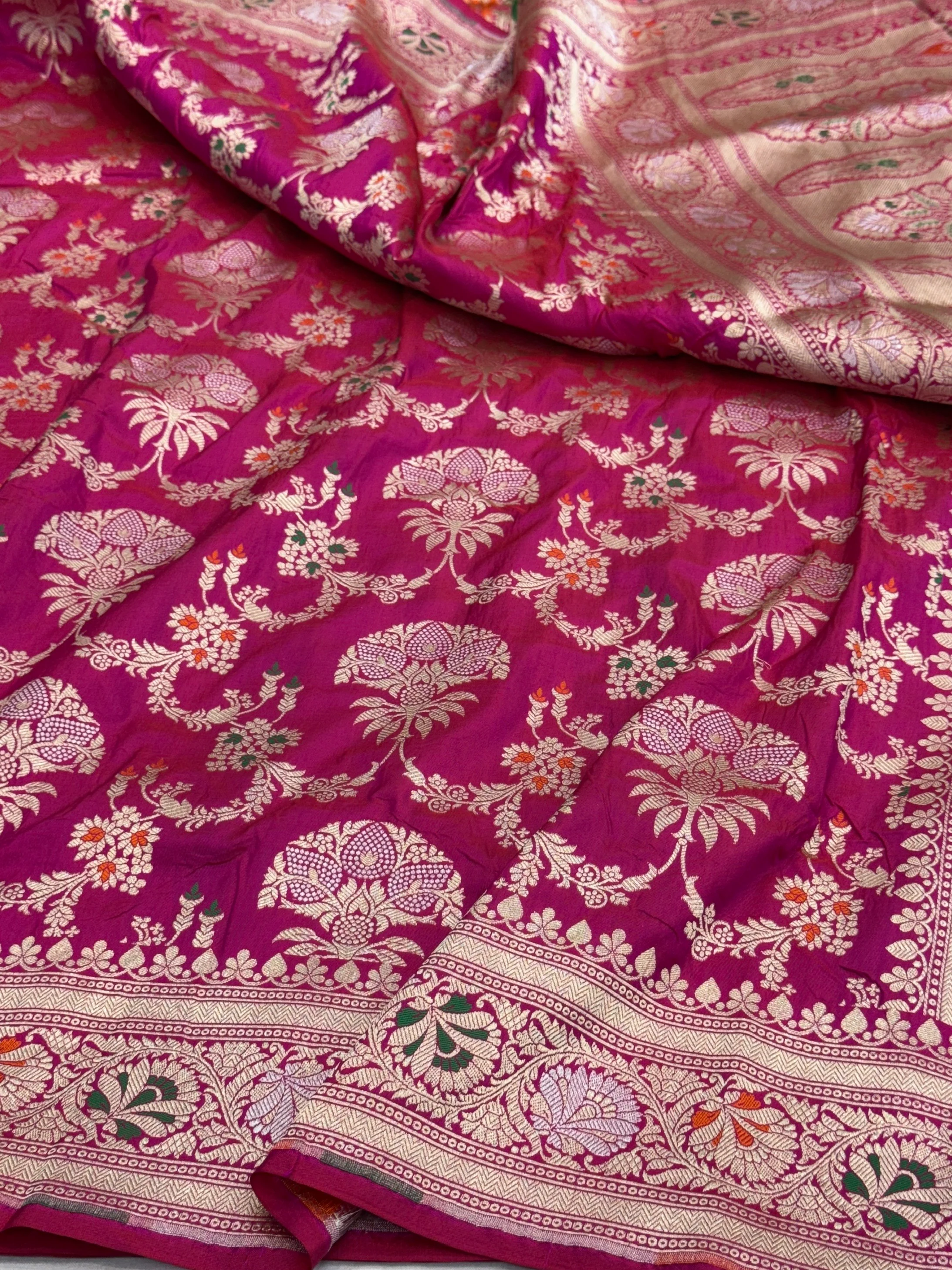 Banarasi Minakari Pure Katan Silk Saree | Pure Silk | Minakari Work | Cutwork Technique | Banarasi Katan Silk Saree