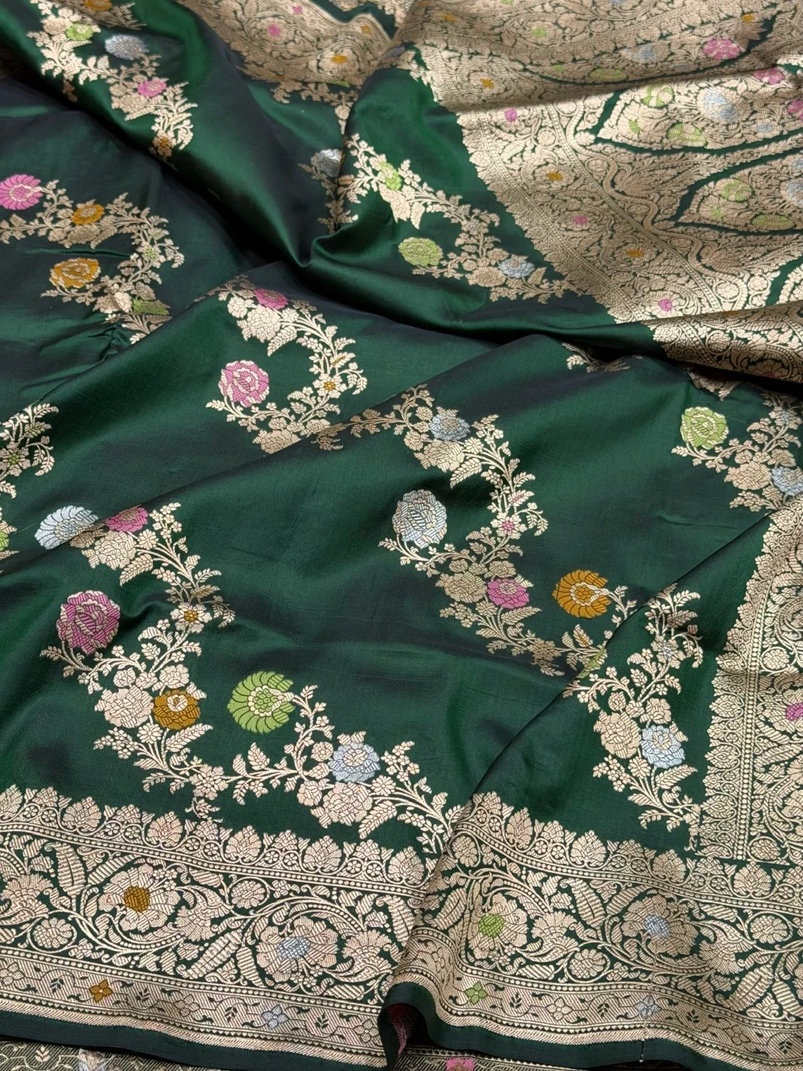 Banarasi Minakari Pure Katan Silk Saree - Image 4