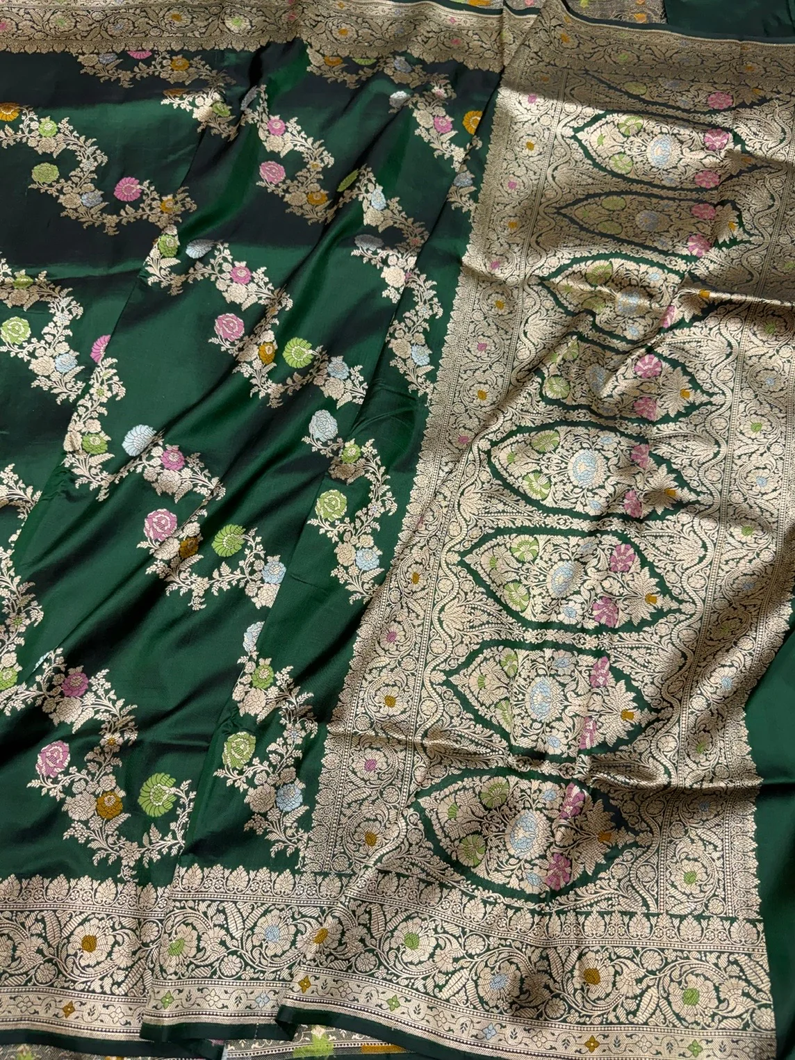 Banarasi Minakari Pure Katan Silk Saree - Image 5