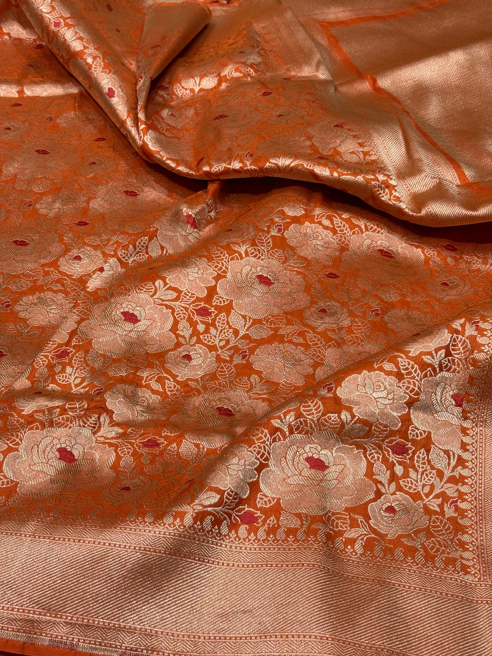 Banarasi Minakari Pure Katan Silk Brocade Saree – Rich Traditional Brocade Weave - Image 3