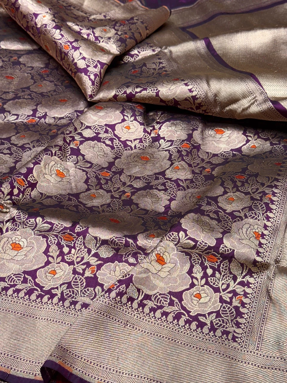 Banarasi Minakari Pure Katan Silk Brocade Saree – Rich Traditional Brocade Weave - Image 5