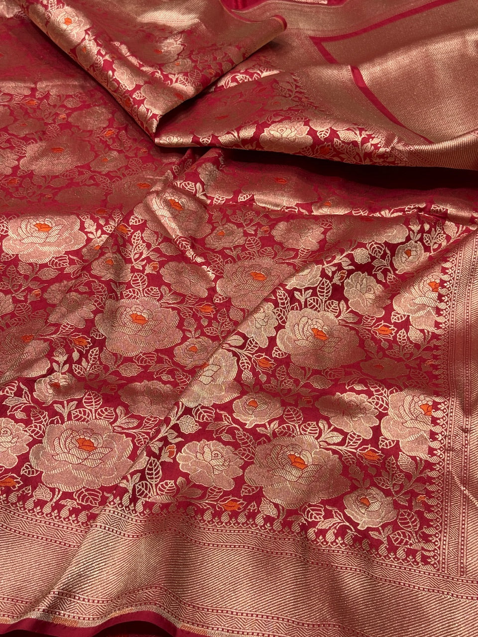 Banarasi Minakari Pure Katan Silk Brocade Saree – Rich Traditional Brocade Weave - Image 7