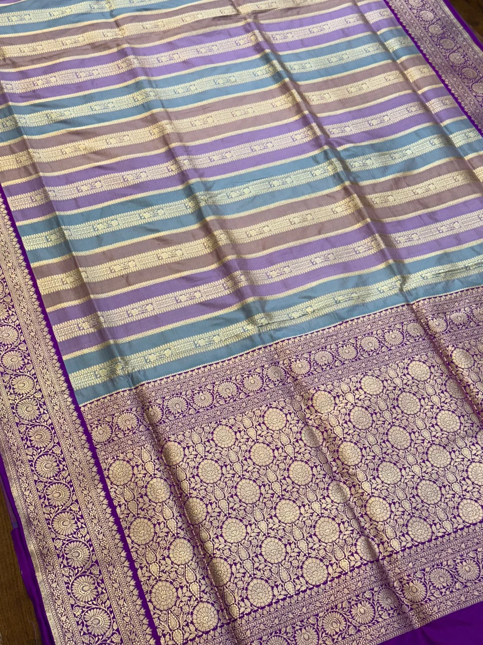 Multicolour Banarasi Pure Katan Silk Saree - Image 10