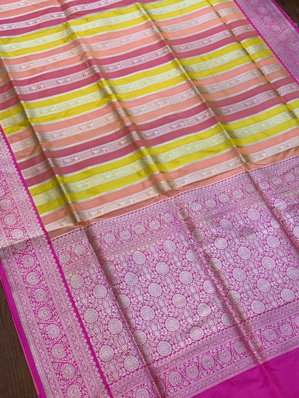 Multicolour Banarasi Pure Katan Silk Saree - Image 12