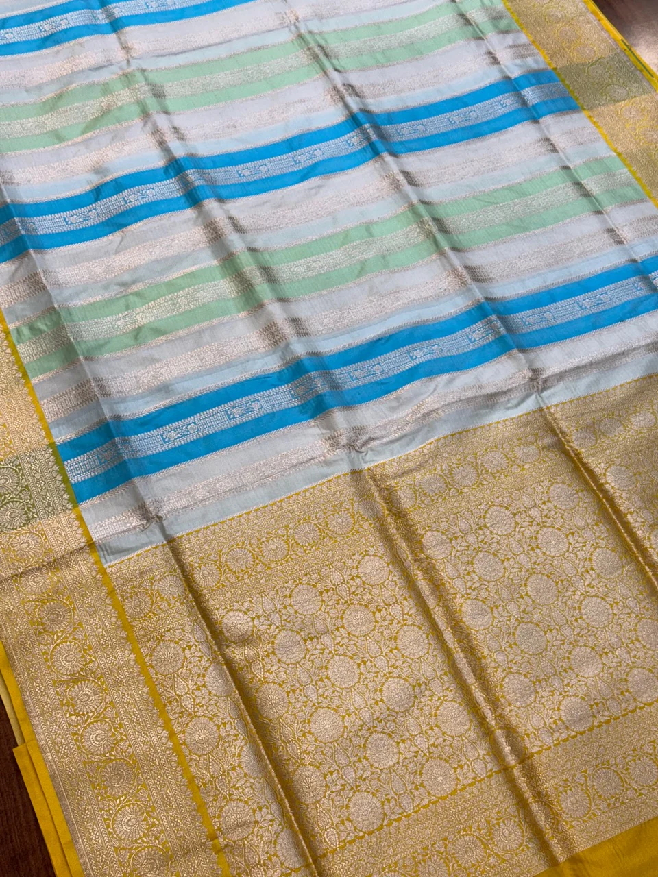 Multicolour Banarasi Pure Katan Silk Saree - Image 15