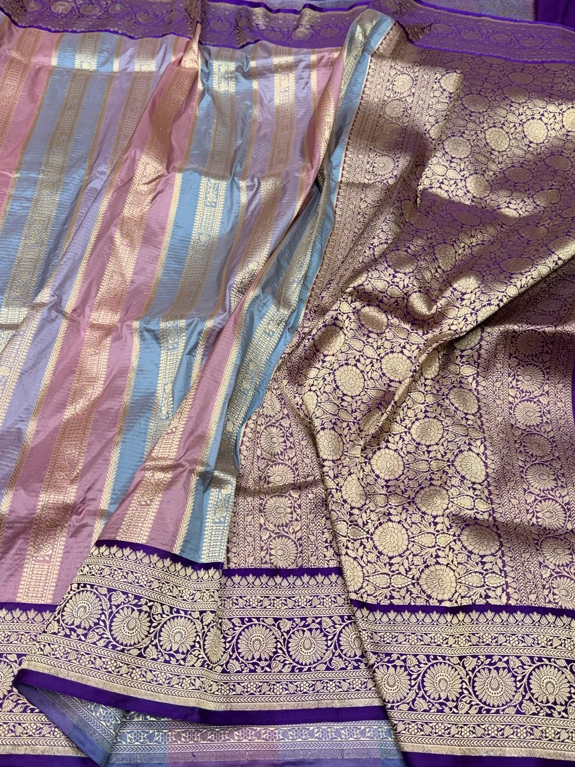 Multicolour Banarasi Pure Katan Silk Saree - Image 6