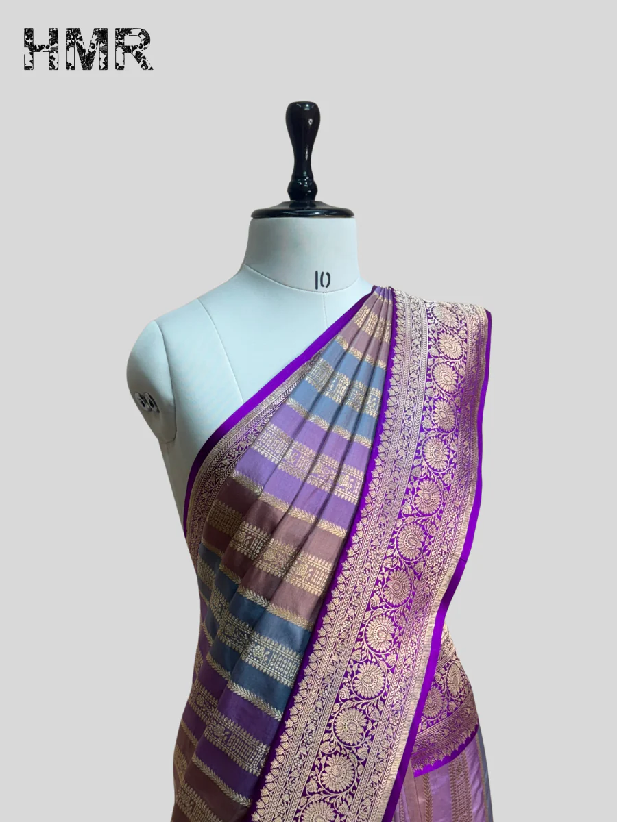 Multicolour Banarasi Pure Katan Silk Saree - Image 8