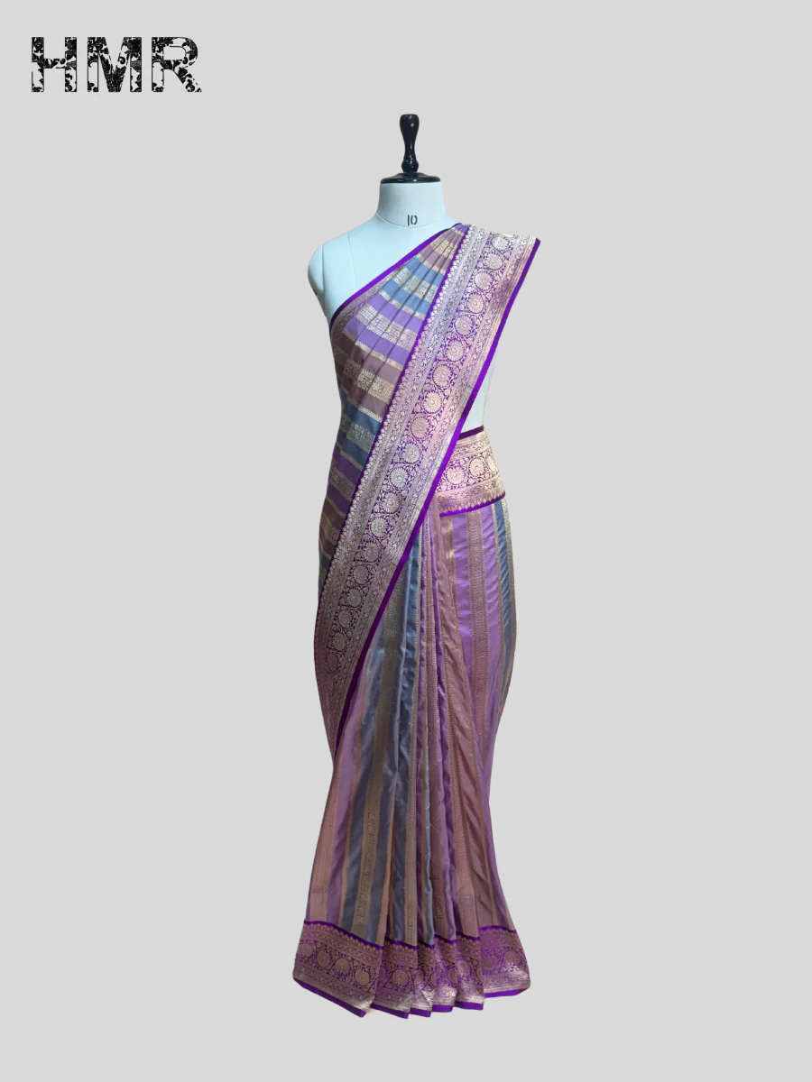 Multicolour Banarasi Pure Katan Silk Saree - Image 9