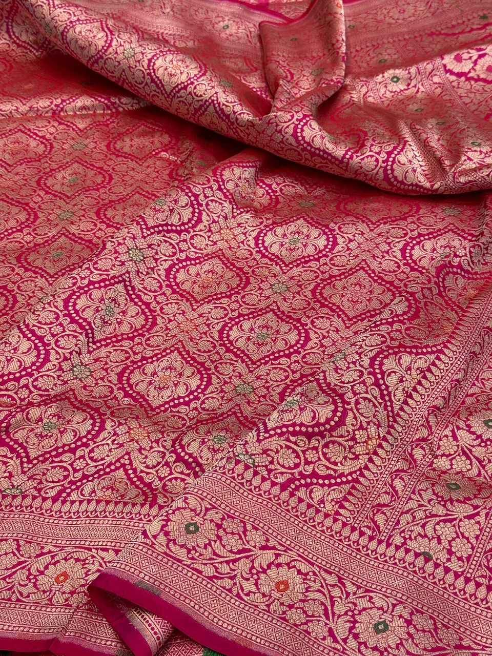 Banarasi Minakari Pure Katan Silk Brocade Saree – Rich Traditional Brocade Weave - Image 3