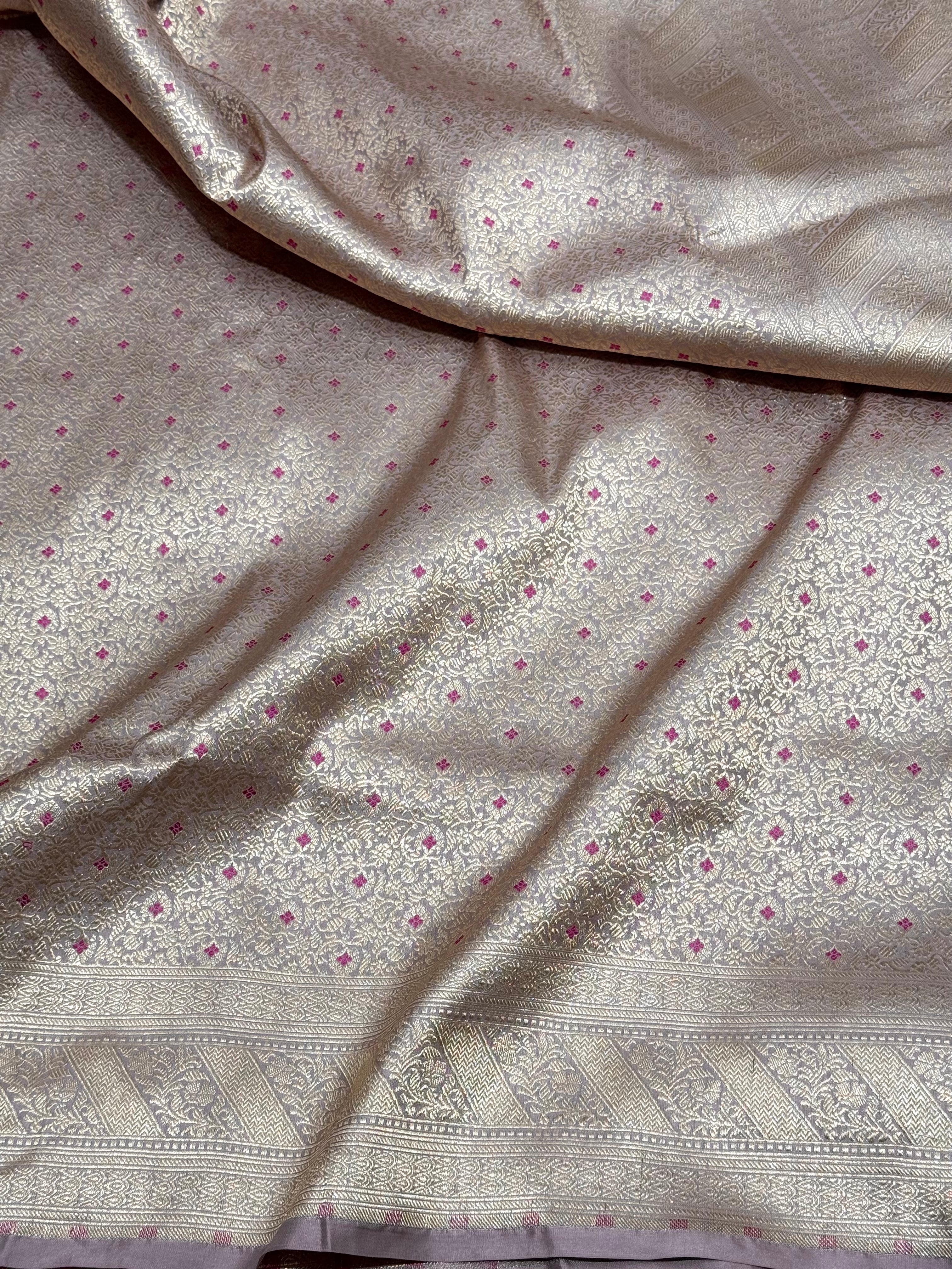 Banarasi Minakari Pure Katan Silk Brocade Saree – Rich Traditional Brocade Weave - Image 12
