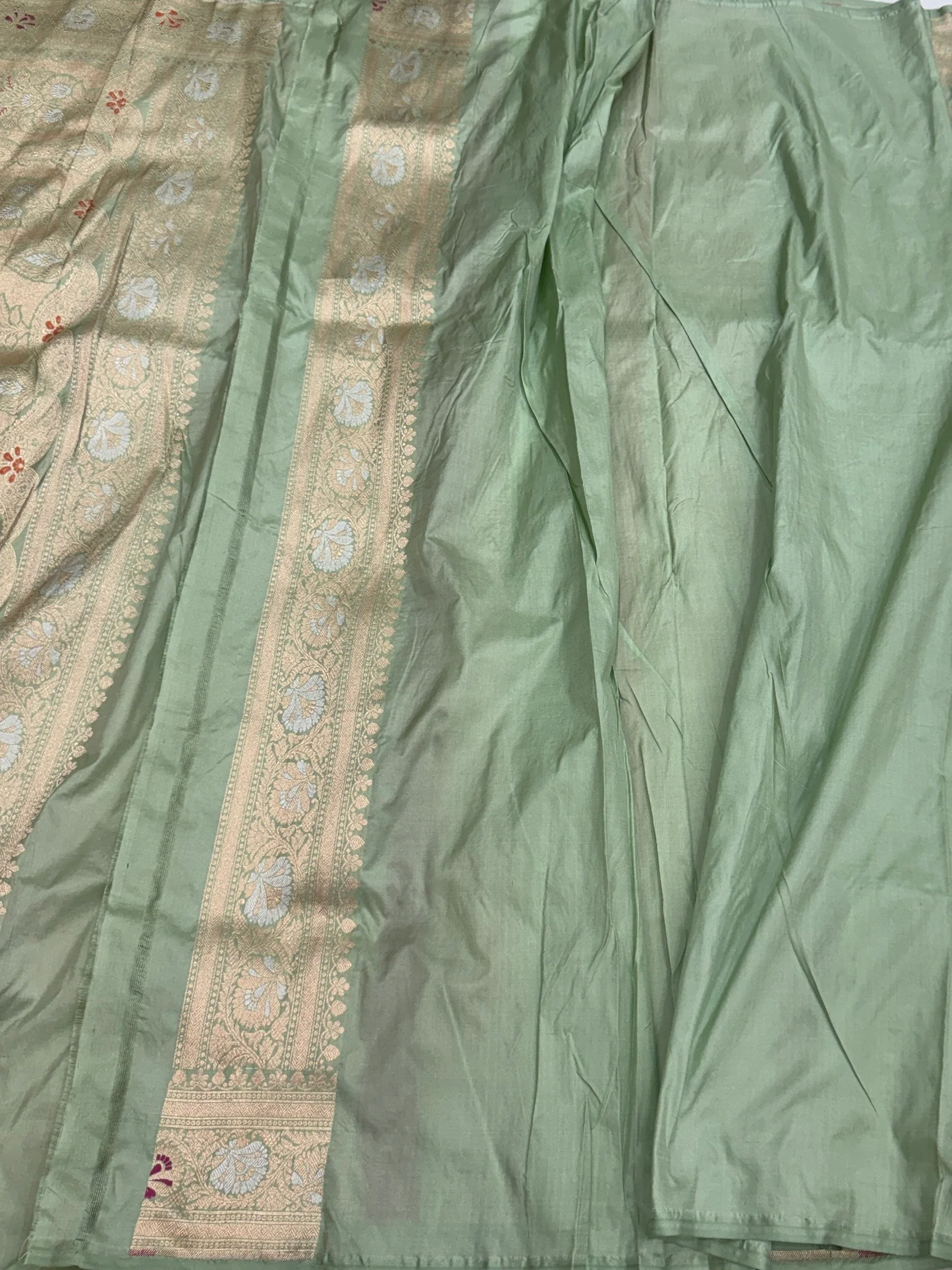 Banarasi Minakari Pure Katan Silk Saree | Pure Silk | Minakari Work | Cutwork Technique | Banarasi Katan Silk Saree - Image 15