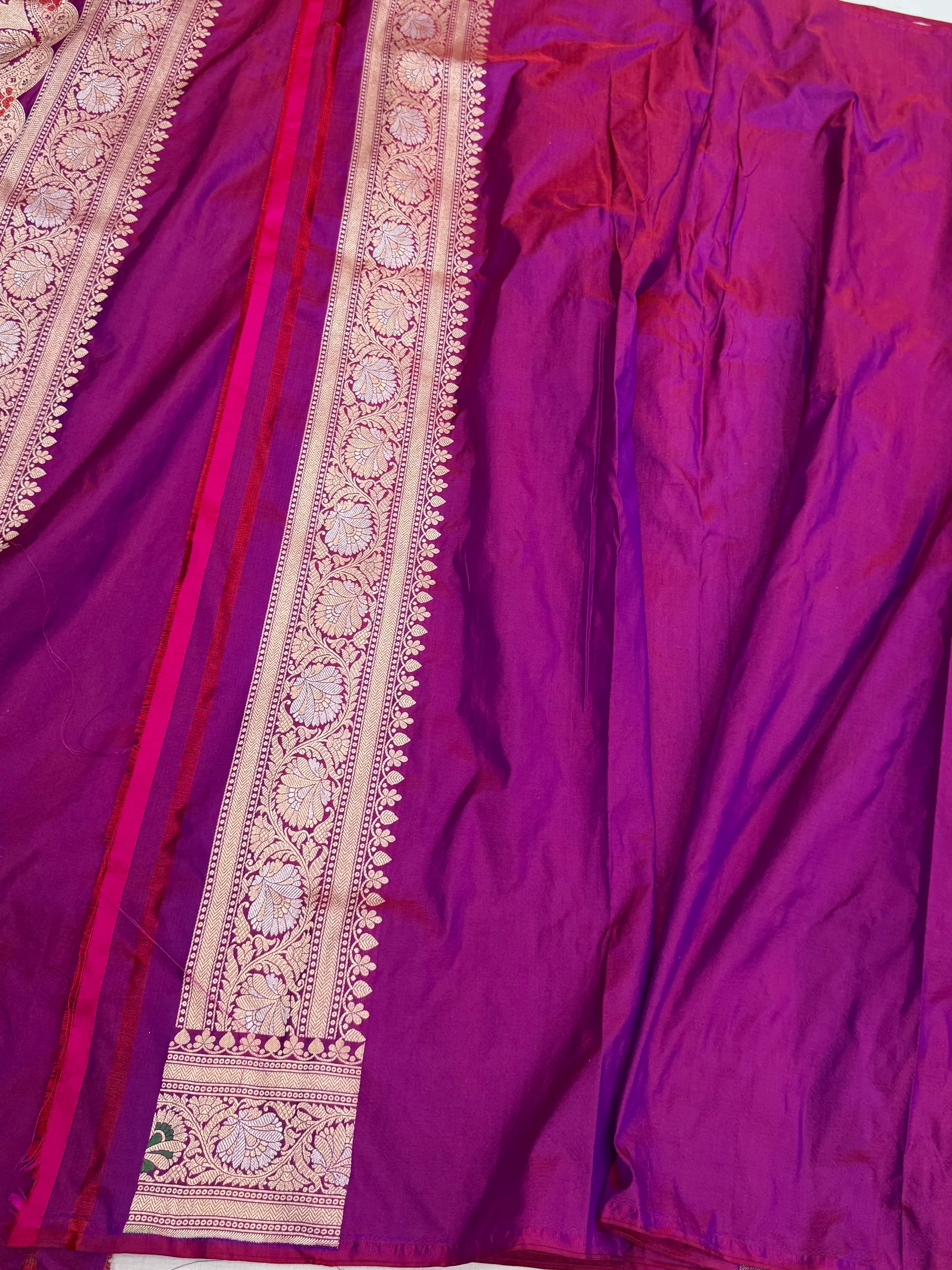 Banarasi Minakari Pure Katan Silk Saree | Pure Silk | Minakari Work | Cutwork Technique | Banarasi Katan Silk Saree - Image 18