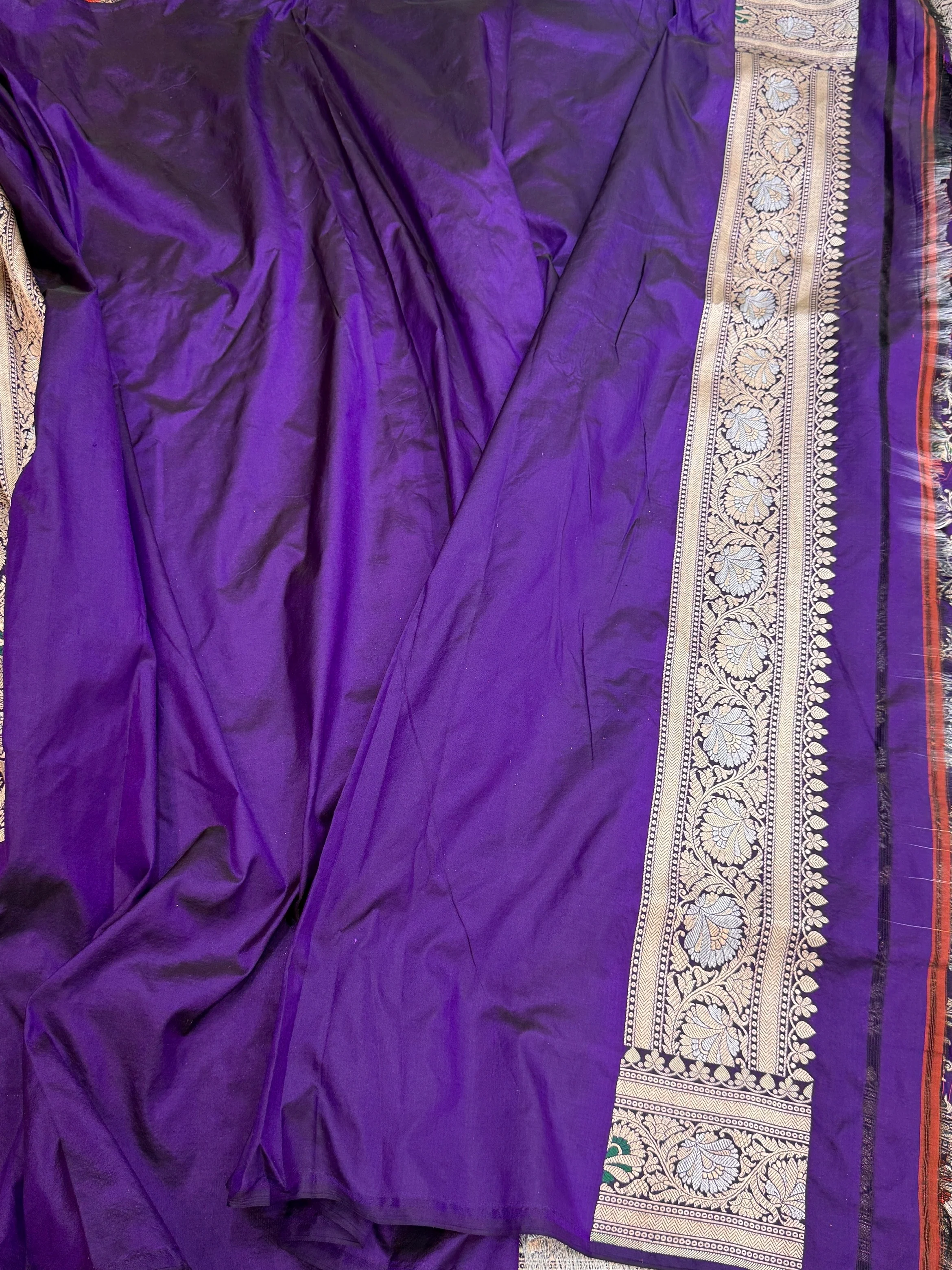 Banarasi Minakari Pure Katan Silk Saree | Pure Silk | Minakari Work | Cutwork Technique | Banarasi Katan Silk Saree - Image 5