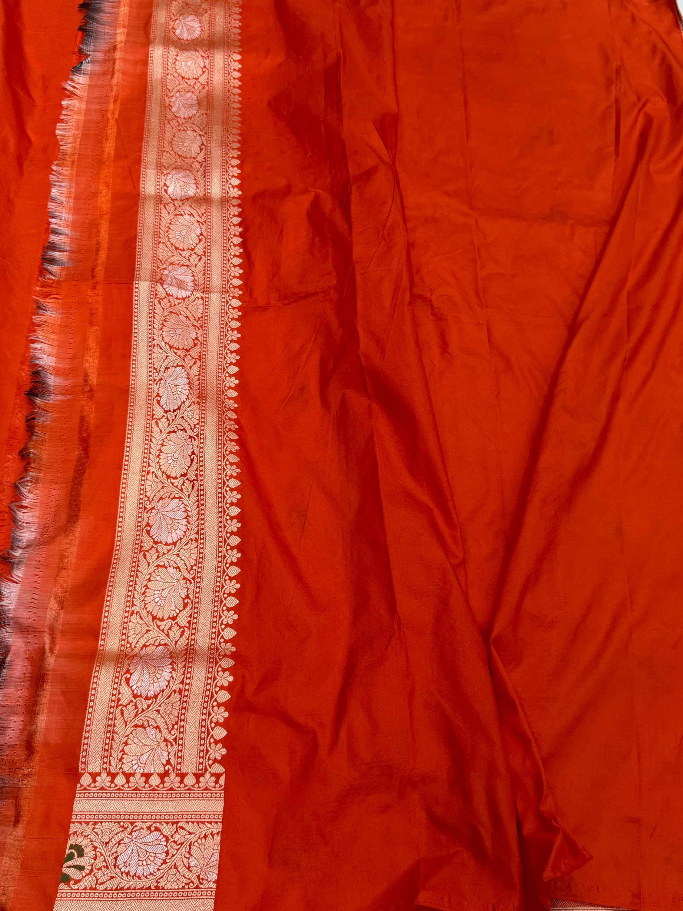 Banarasi Minakari Pure Katan Silk Saree | Pure Silk | Minakari Work | Cutwork Technique | Banarasi Katan Silk Saree - Image 8