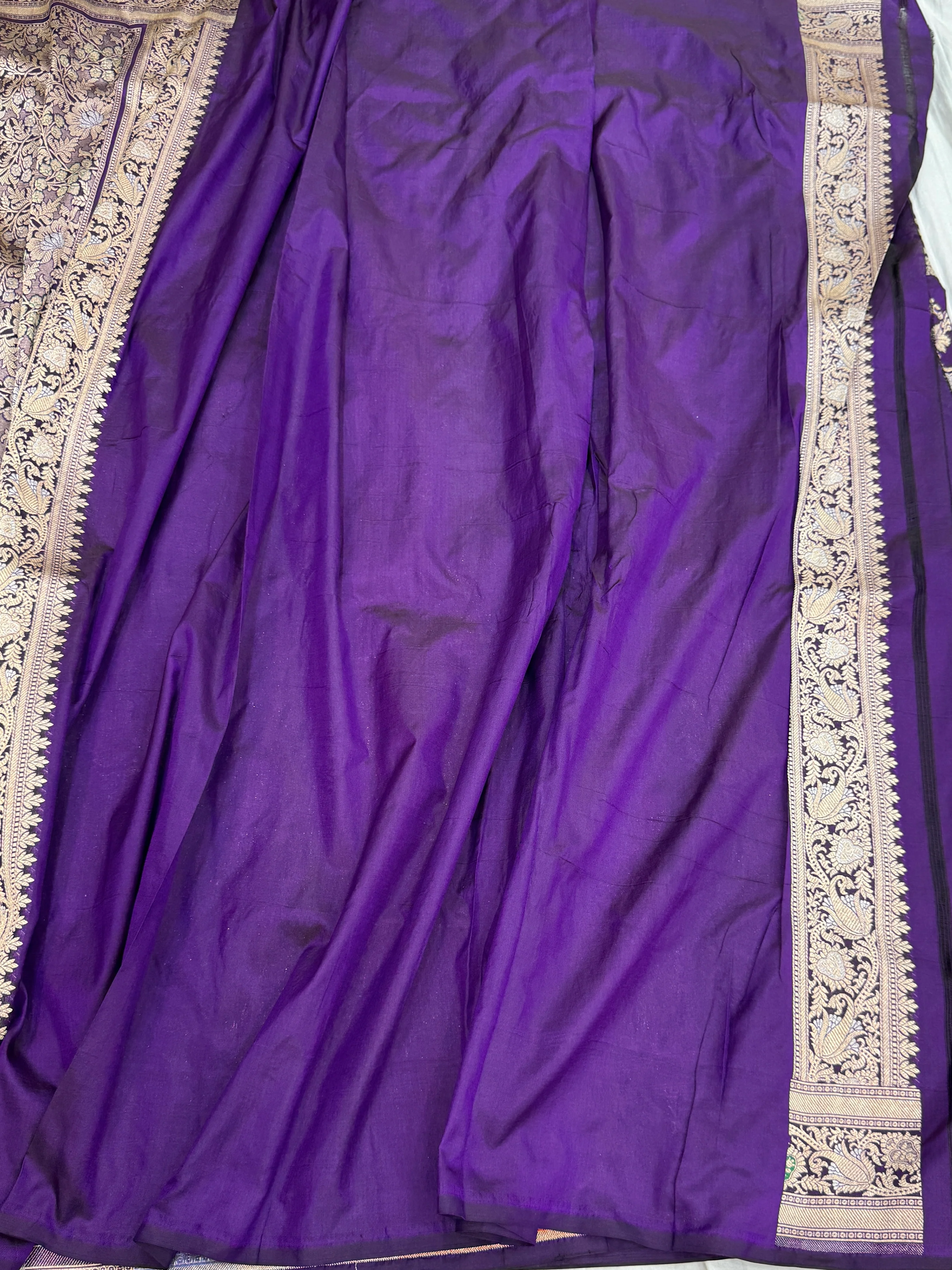 Banarasi Tilfi Minakari Pure Katan Silk Saree | Pure Silk | Minakari Work | Cutwork Technique | Banarasi Katan Silk Saree - Image 12