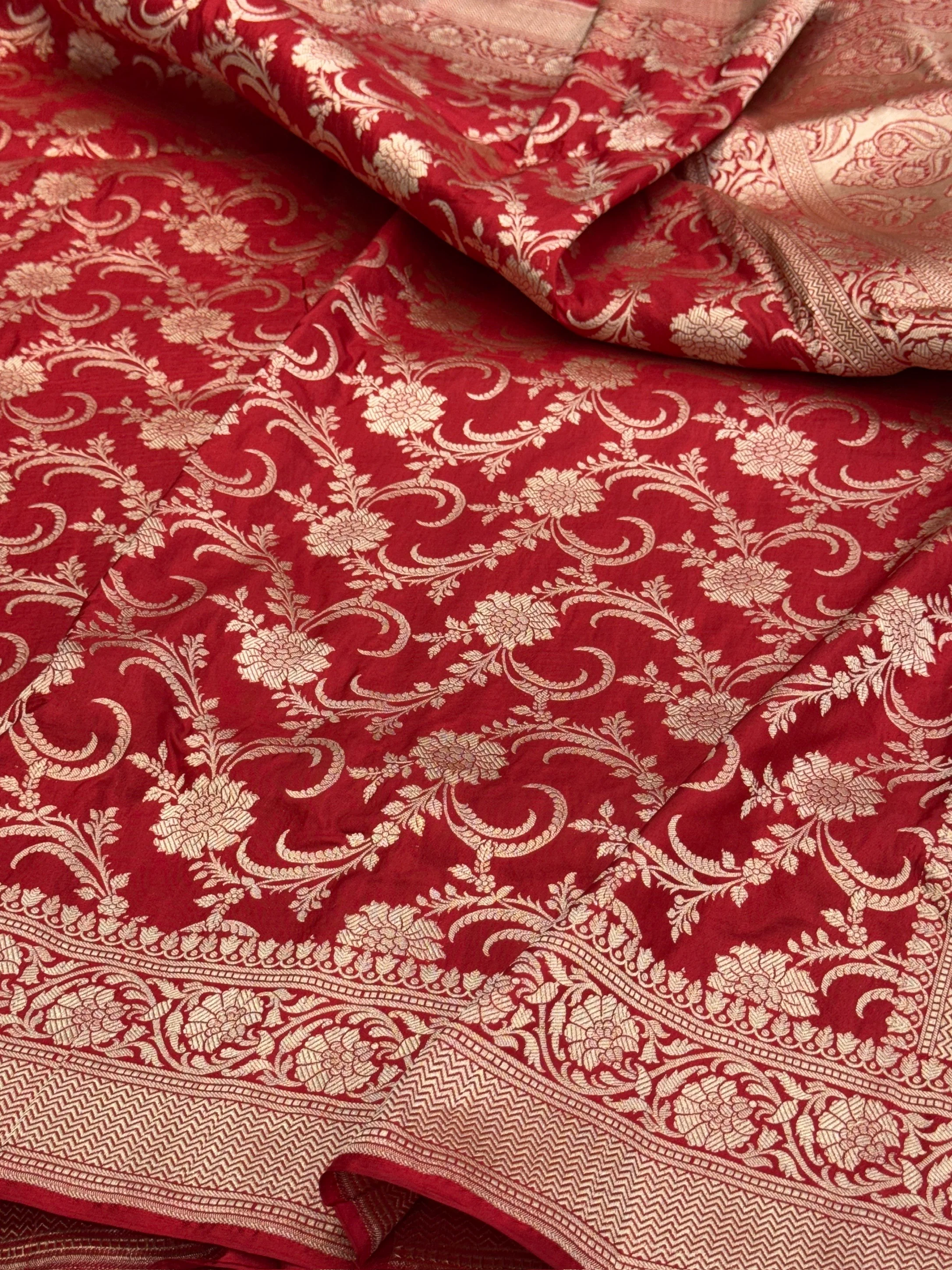 Banarasi Pure Katan Silk Saree | Pure Silk | Cutwork Technique | Banarasi Katan Silk Saree - Image 12