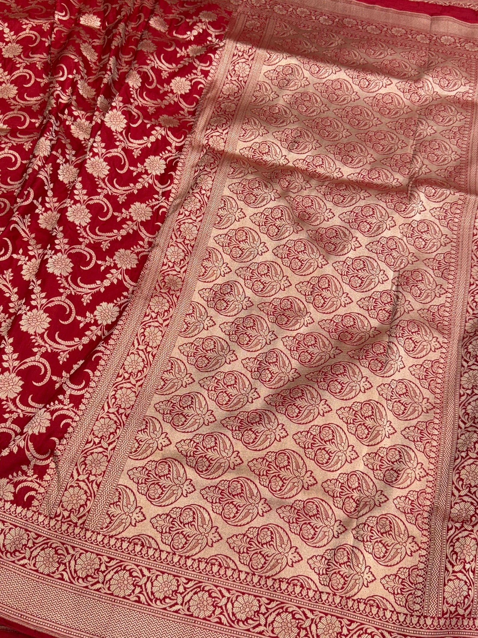 Banarasi Pure Katan Silk Saree | Pure Silk | Cutwork Technique | Banarasi Katan Silk Saree - Image 14