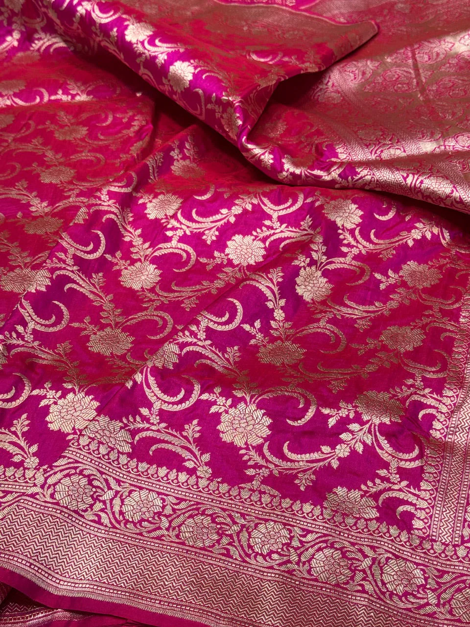 Banarasi Pure Katan Silk Saree | Pure Silk | Cutwork Technique | Banarasi Katan Silk Saree - Image 3