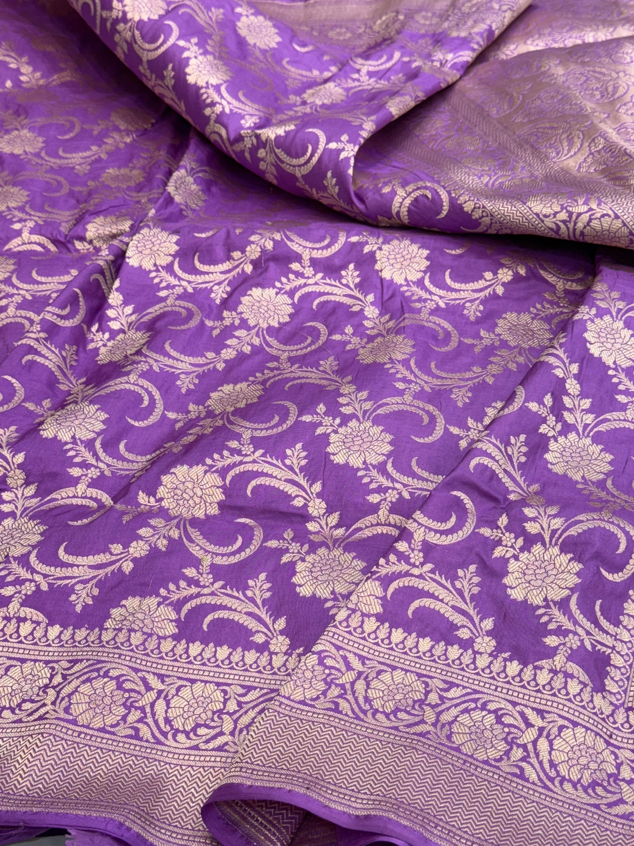Banarasi Pure Katan Silk Saree | Pure Silk | Cutwork Technique | Banarasi Katan Silk Saree - Image 6