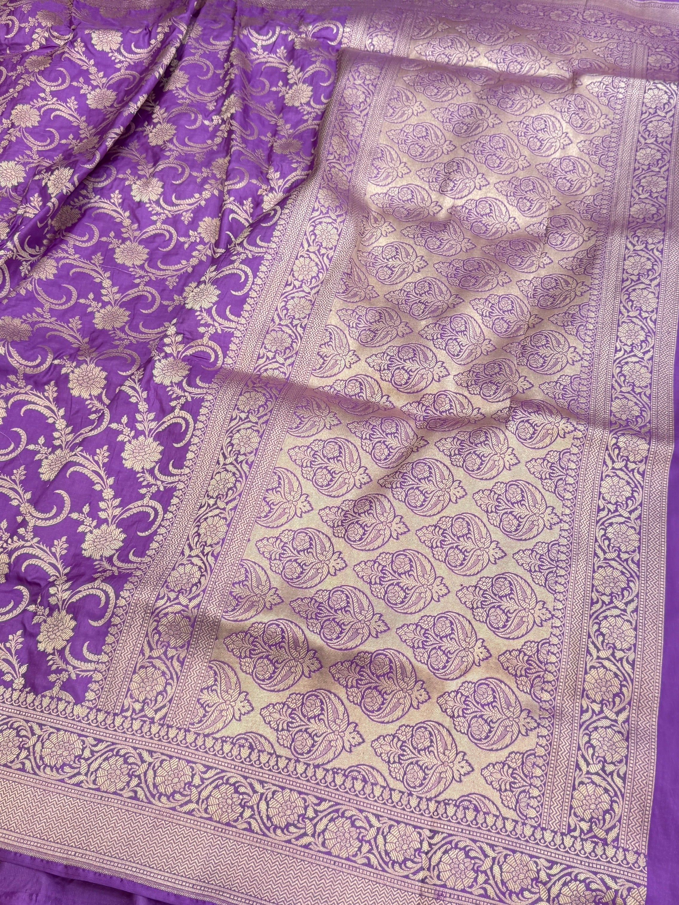 Banarasi Pure Katan Silk Saree | Pure Silk | Cutwork Technique | Banarasi Katan Silk Saree - Image 8