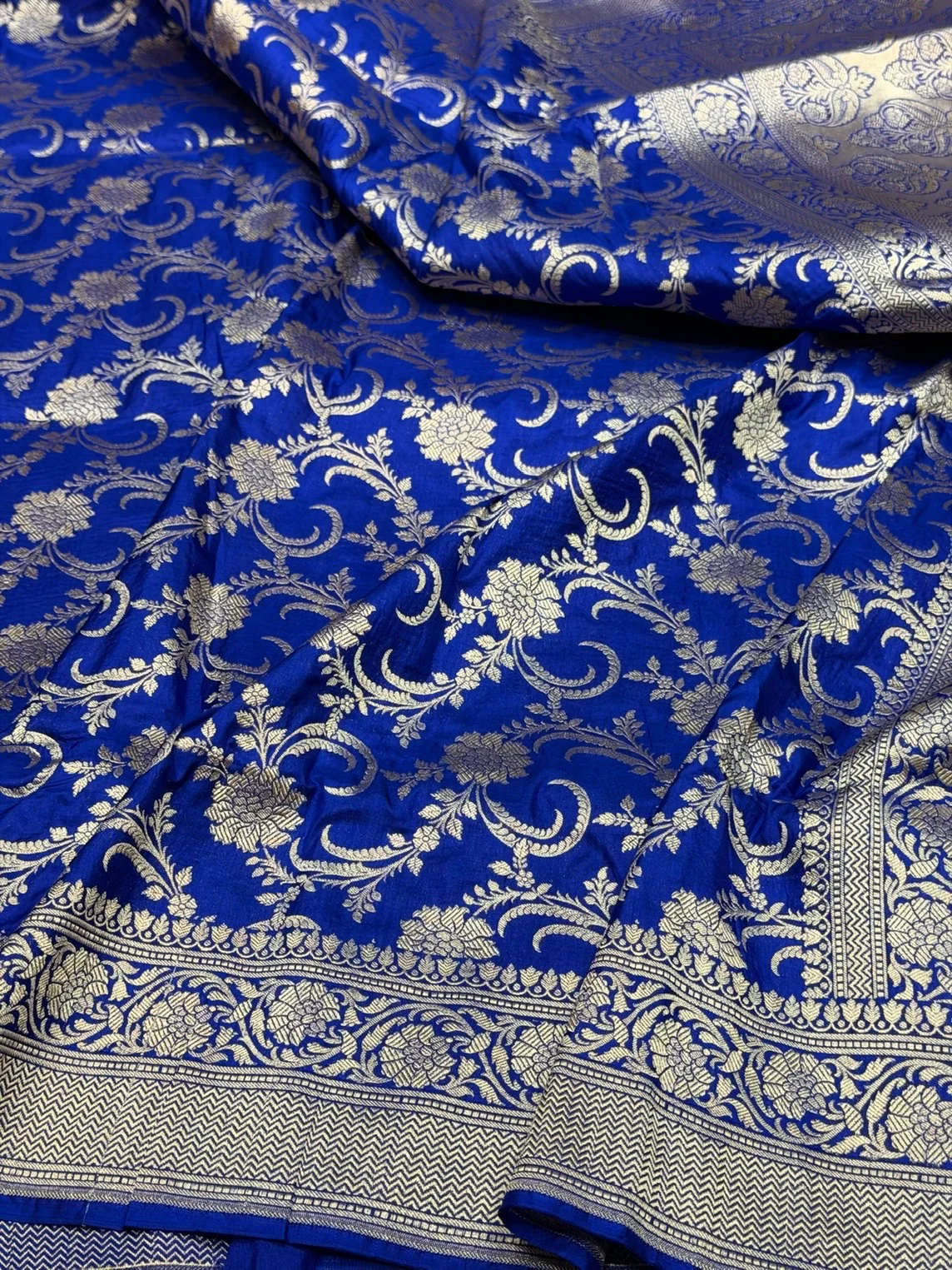 Banarasi Pure Katan Silk Saree | Pure Silk | Cutwork Technique | Banarasi Katan Silk Saree - Image 9