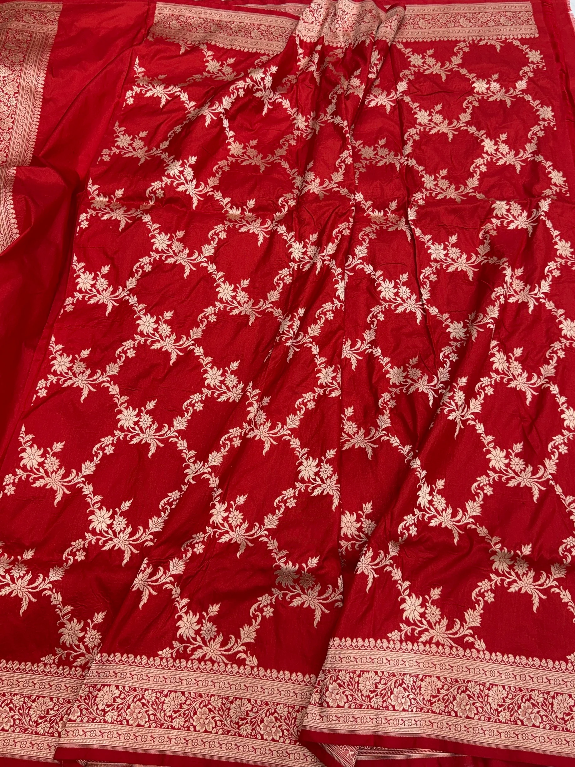 Banarasi Pure Katan Silk Saree | Pure Silk | Cutwork Technique | Banarasi Katan Silk Saree - Image 2