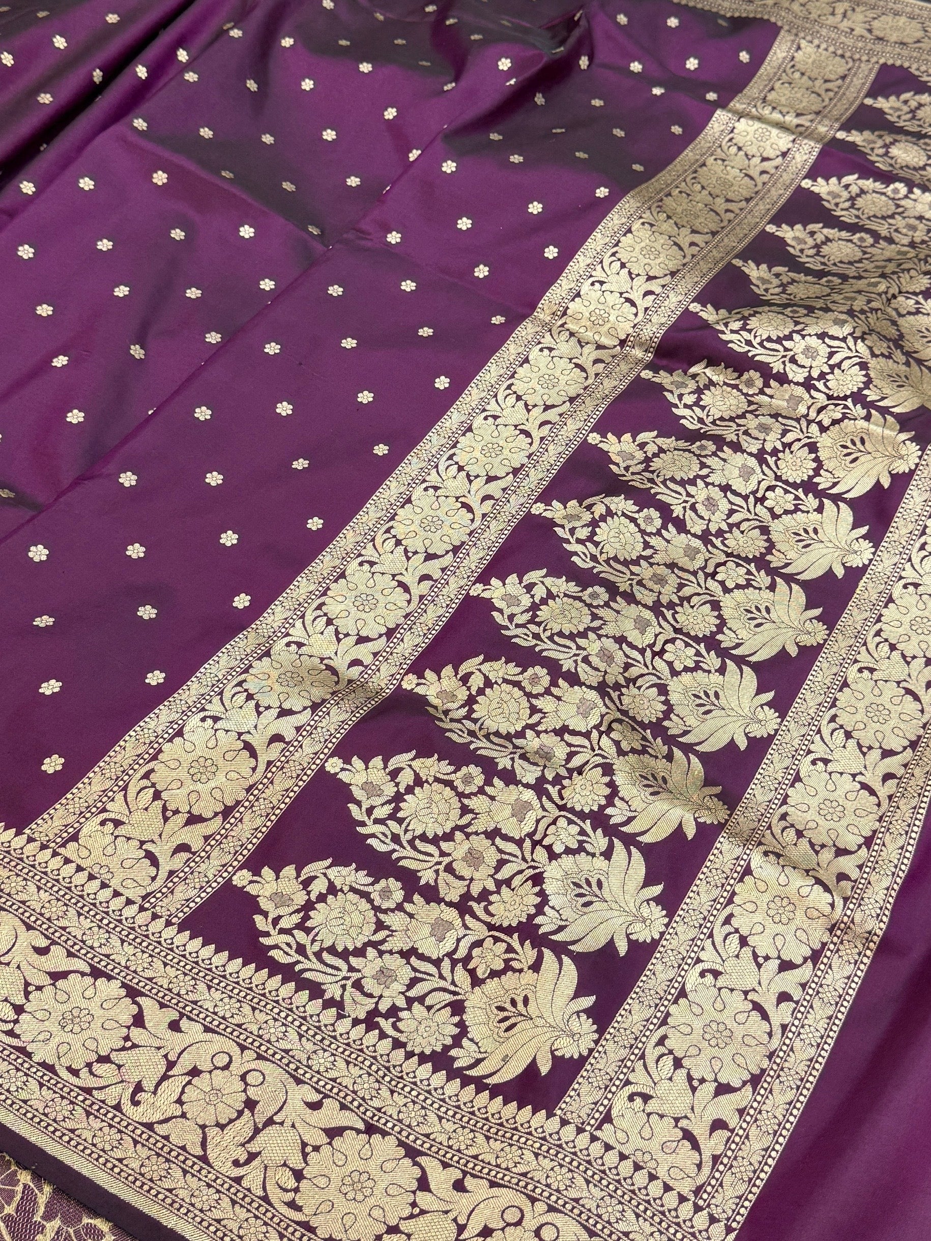 Banarasi Pure Katan Silk Saree | Pure Silk | Cutwork Technique | Banarasi Katan Silk Saree - Image 21