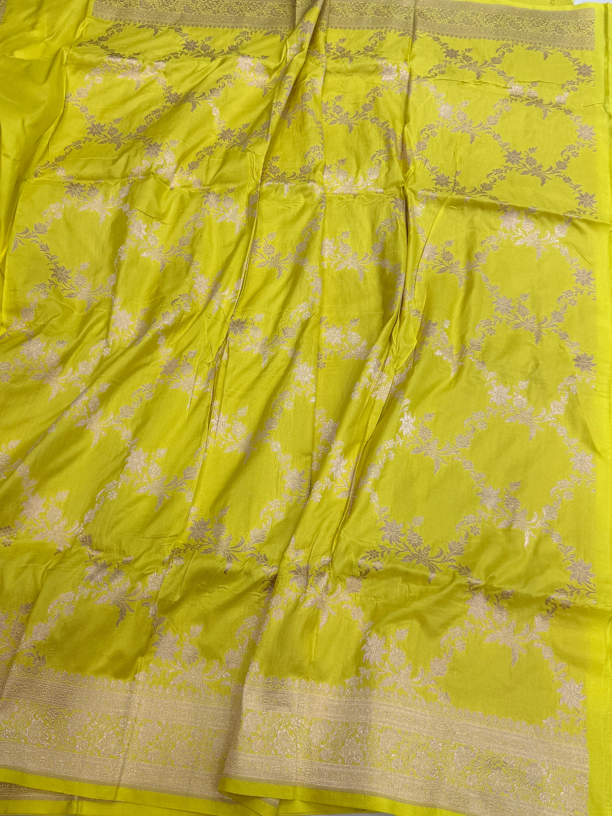 Banarasi Pure Katan Silk Saree | Pure Silk | Cutwork Technique | Banarasi Katan Silk Saree - Image 7