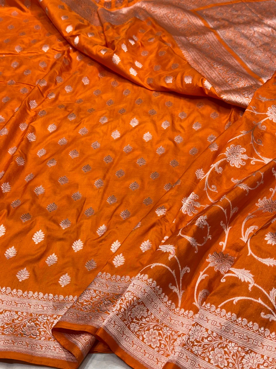 Banarasi Pure Katan Silk Saree | Pure Silk | Cutwork Technique | Banarasi Katan Silk Saree - Image 8