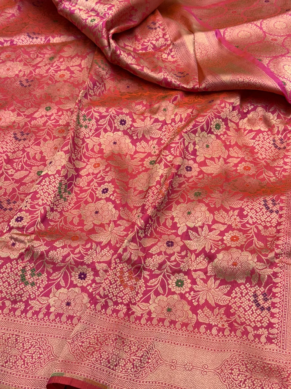 Banarasi Minakari Pure Katan Silk Brocade Saree – Rich Traditional Brocade Weave - Image 5