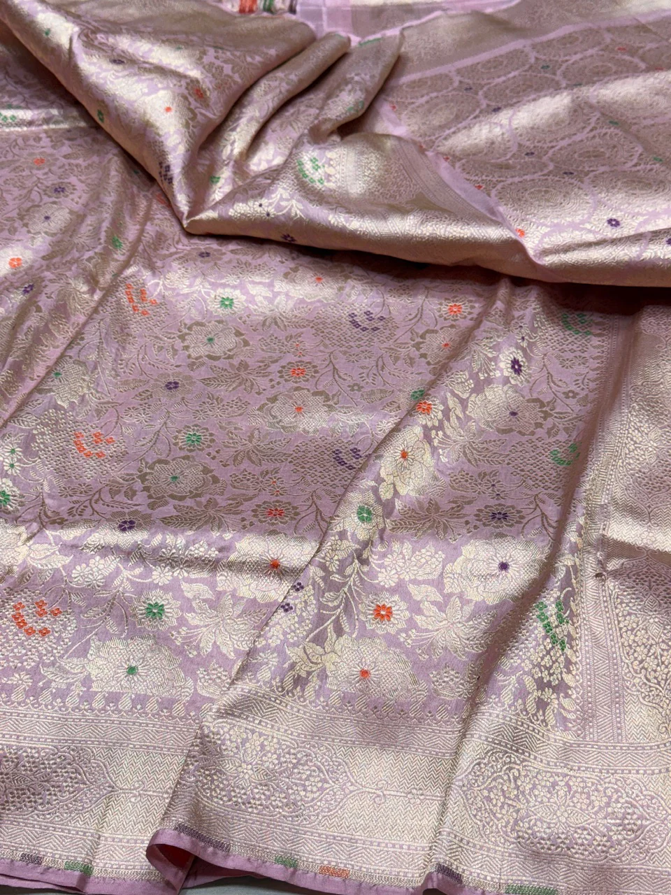 Banarasi Minakari Pure Katan Silk Brocade Saree – Rich Traditional Brocade Weave - Image 7