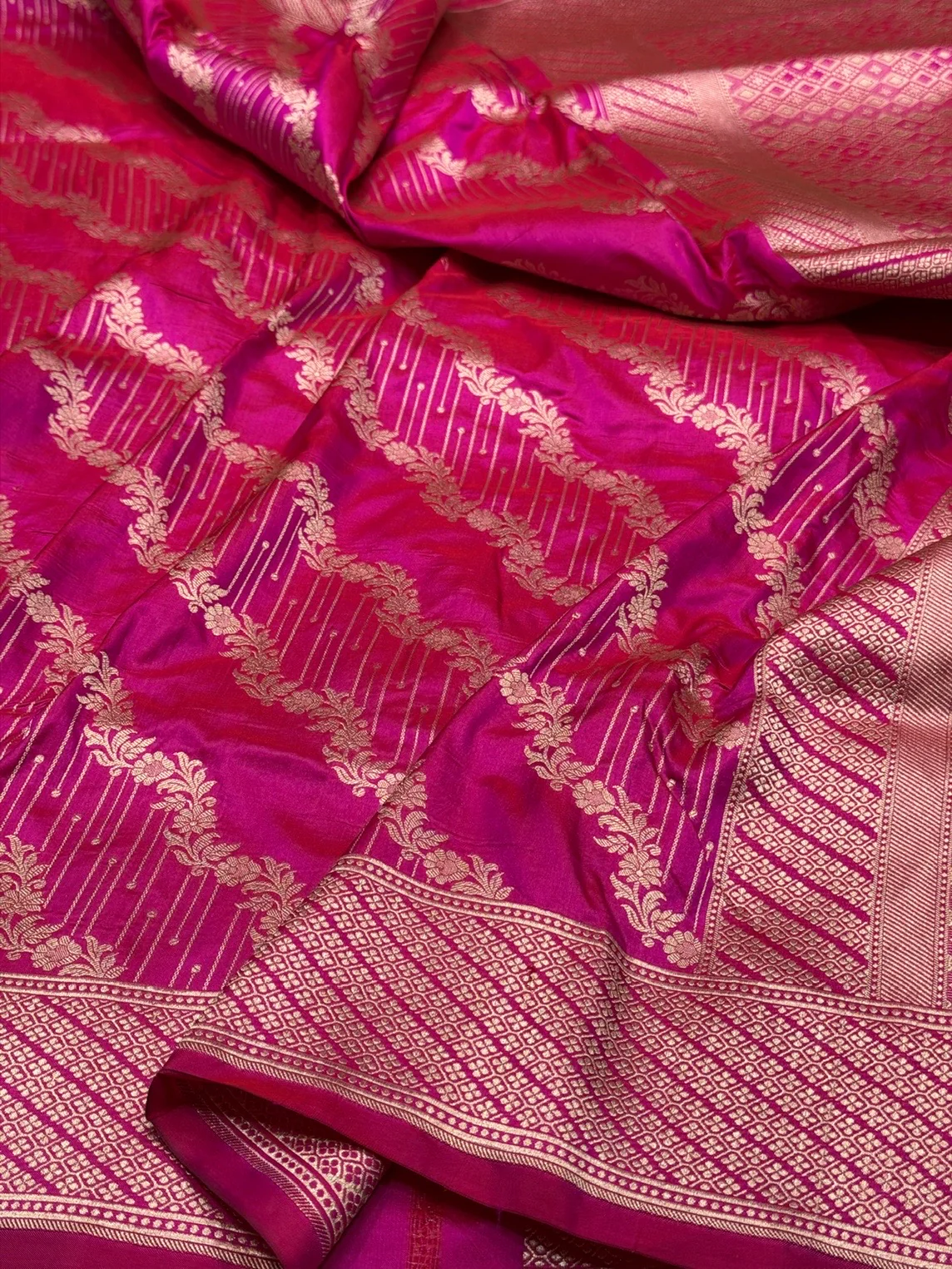 Banarasi Pure Katan Silk Saree | Pure Silk | Cutwork Technique | Banarasi Katan Silk Saree - Image 4