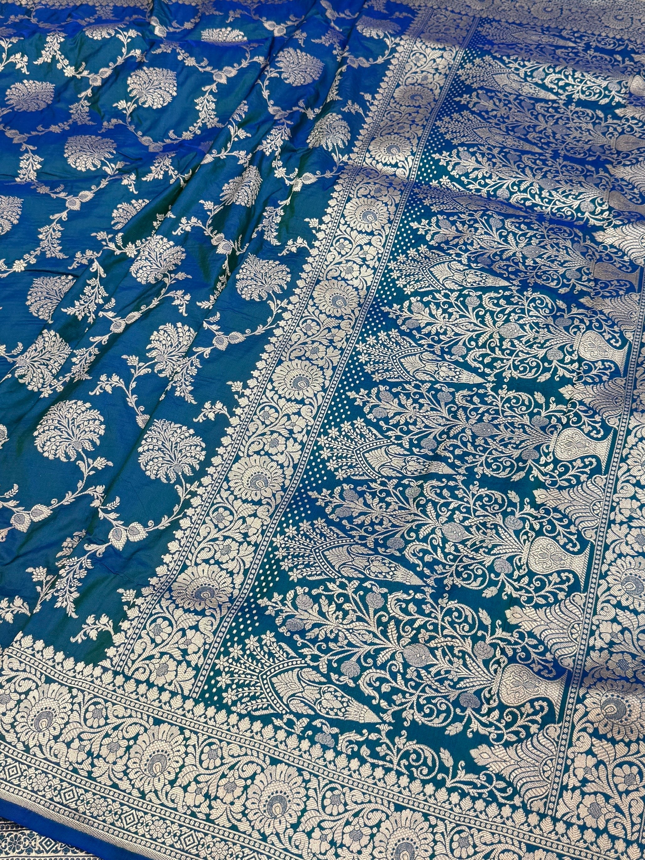 Banarasi Pure Katan Silk Saree | Pure Silk | Cutwork Technique | Banarasi Katan Silk Saree - Image 10
