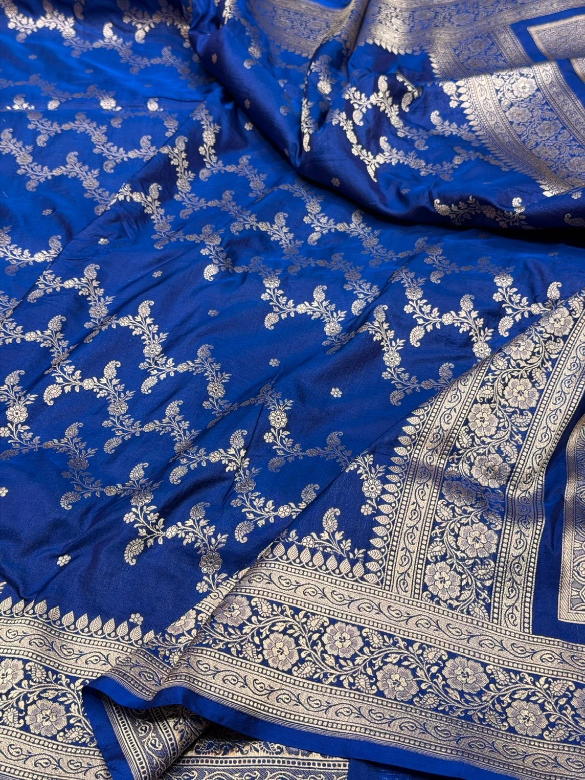 Banarasi Pure Katan Silk Saree | Pure Silk | Cutwork Technique | Banarasi Katan Silk Saree - Image 4