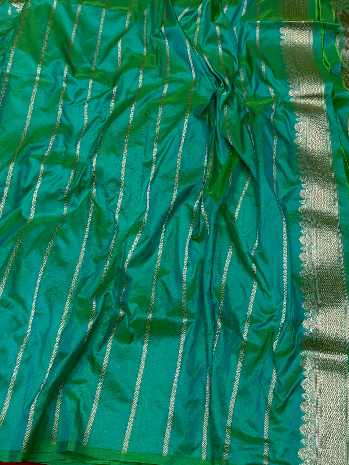 Banarasi Pure Katan Silk Saree | Pure Silk | Cutwork Technique | Banarasi Katan Silk Saree - Image 10
