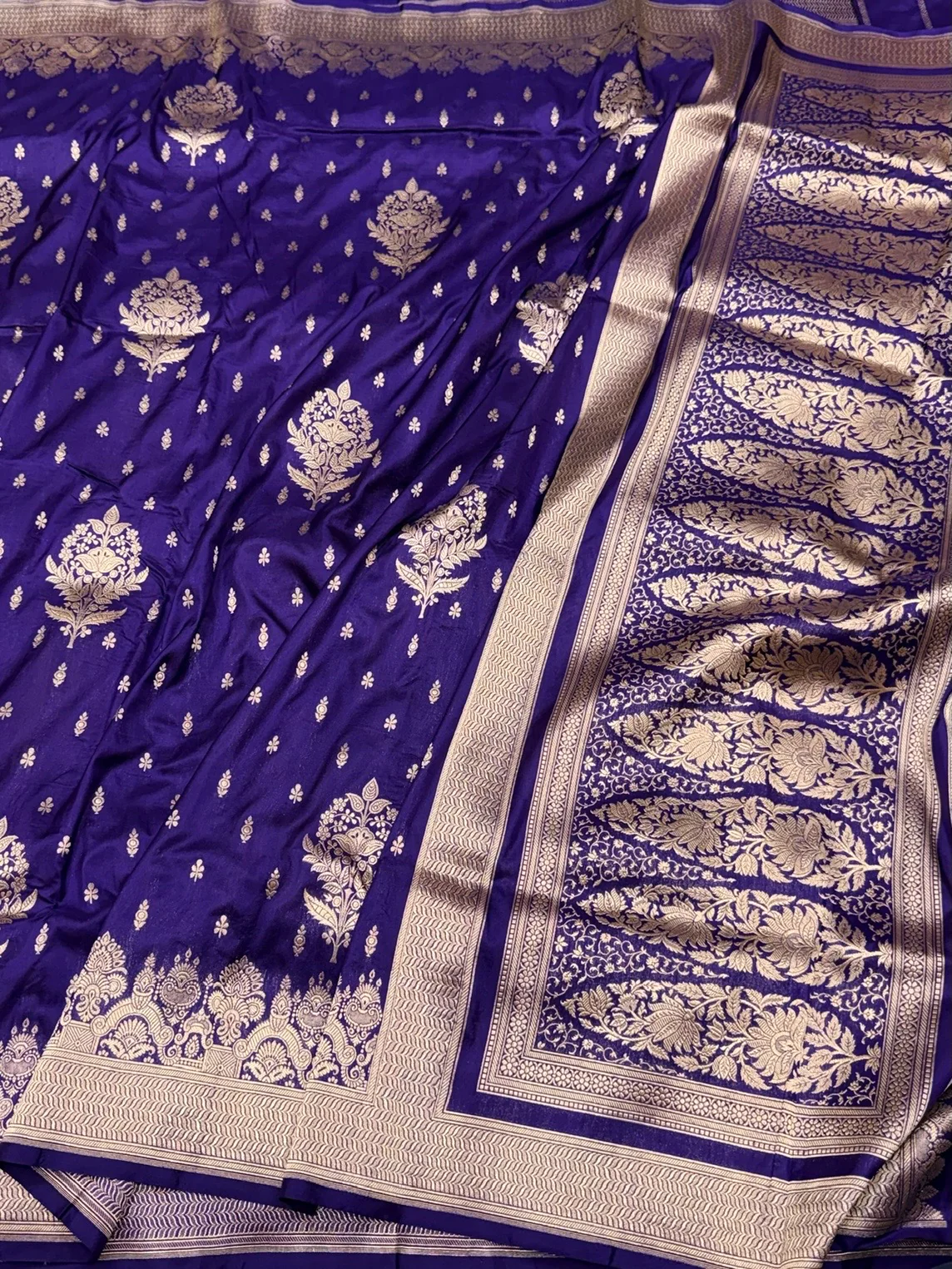 Banarasi Pure Katan Silk Saree | Pure Silk | Cutwork Technique | Banarasi Katan Silk Saree - Image 14