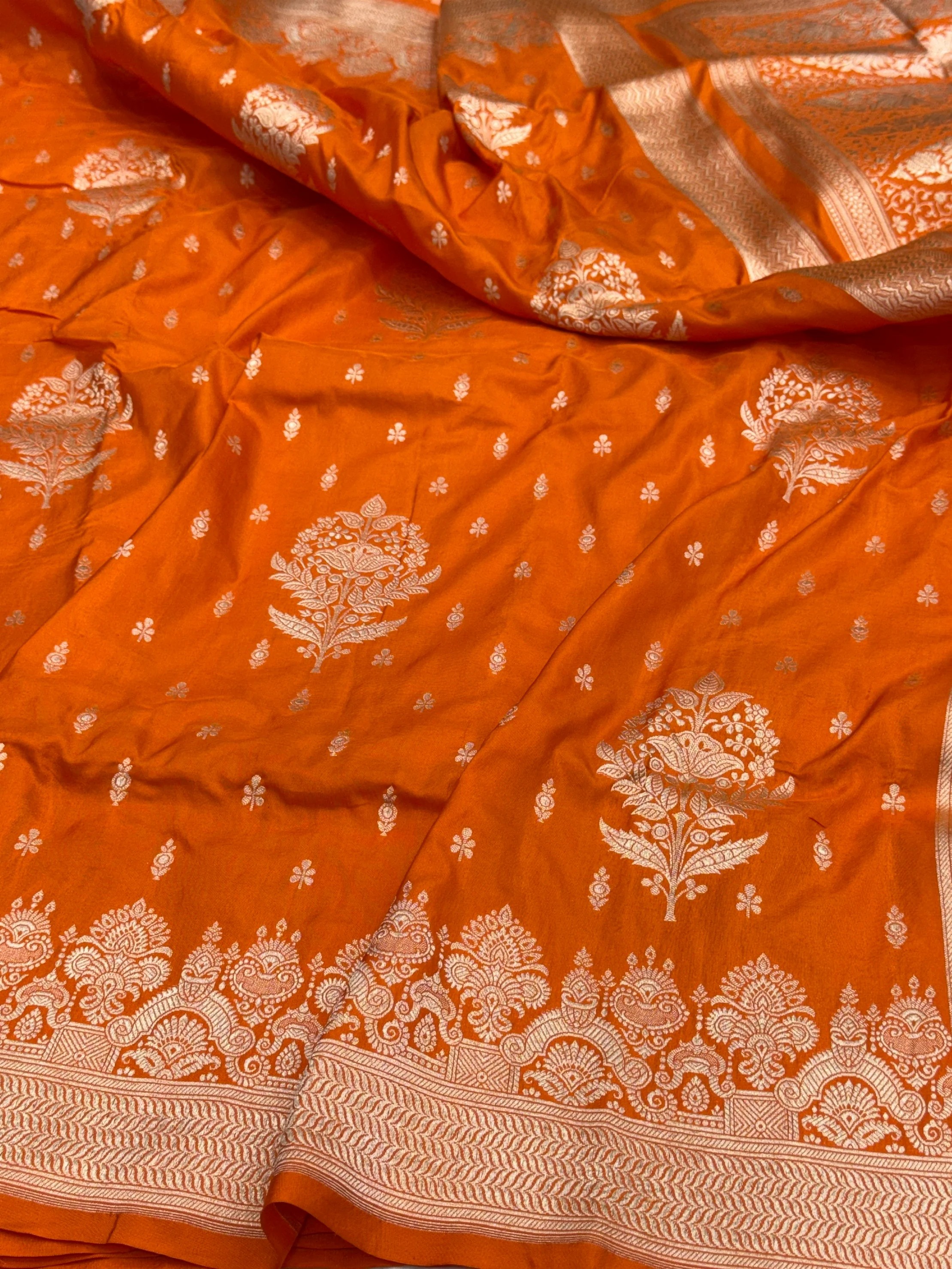Banarasi Pure Katan Silk Saree | Pure Silk | Cutwork Technique | Banarasi Katan Silk Saree - Image 6